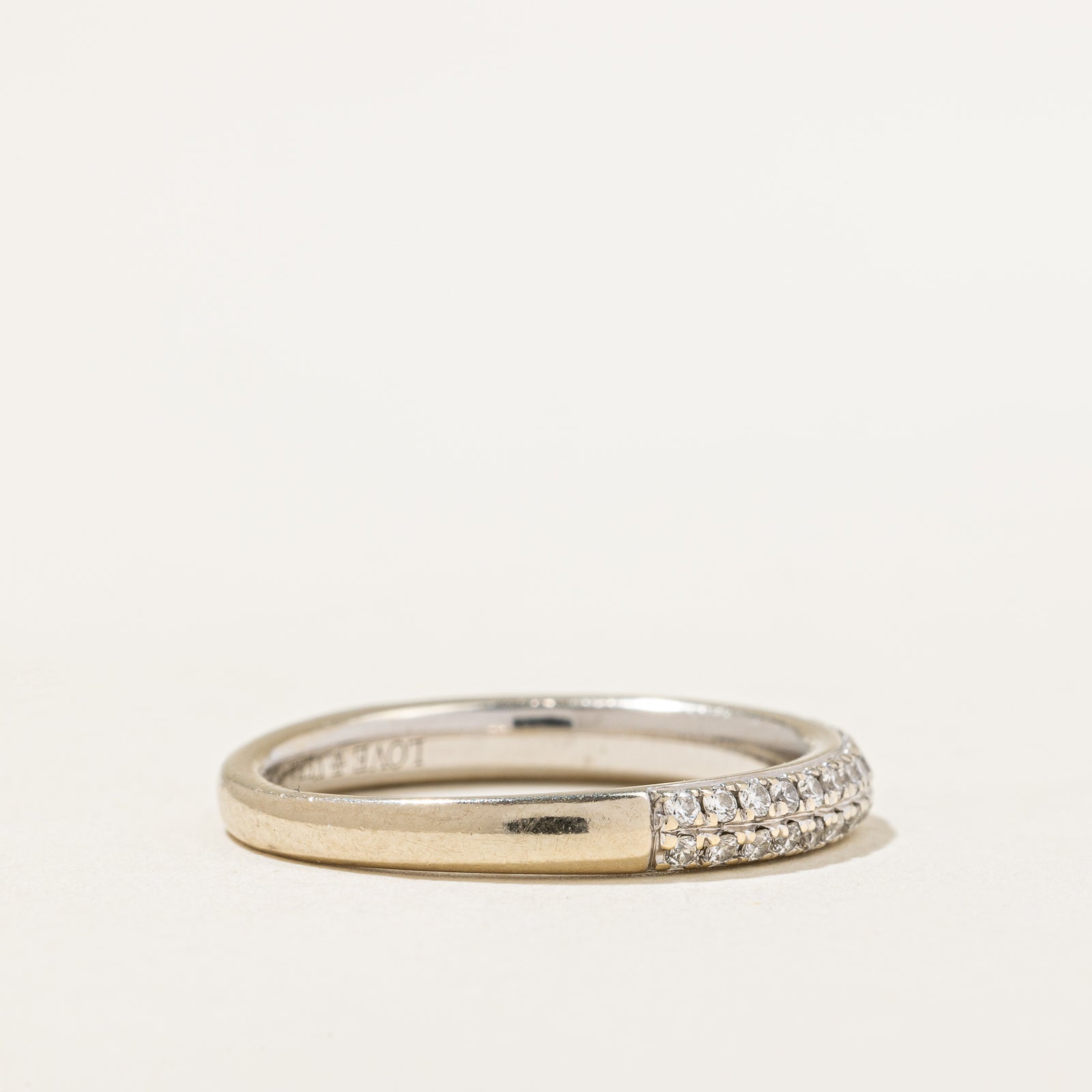 Bague demi-éternité double rangée de diamants « Vera Wang » | 0,33 ct | Taille 6,25 |