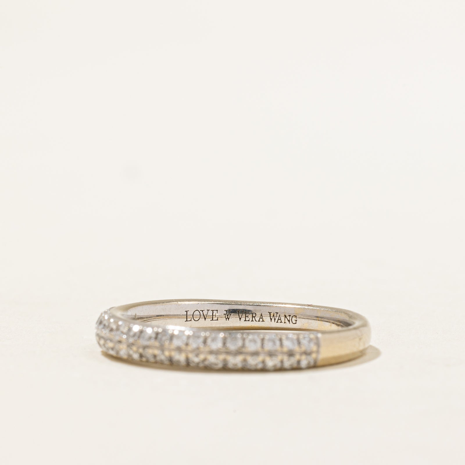 Bague demi-éternité double rangée de diamants « Vera Wang » | 0,33 ct | Taille 6,25 |