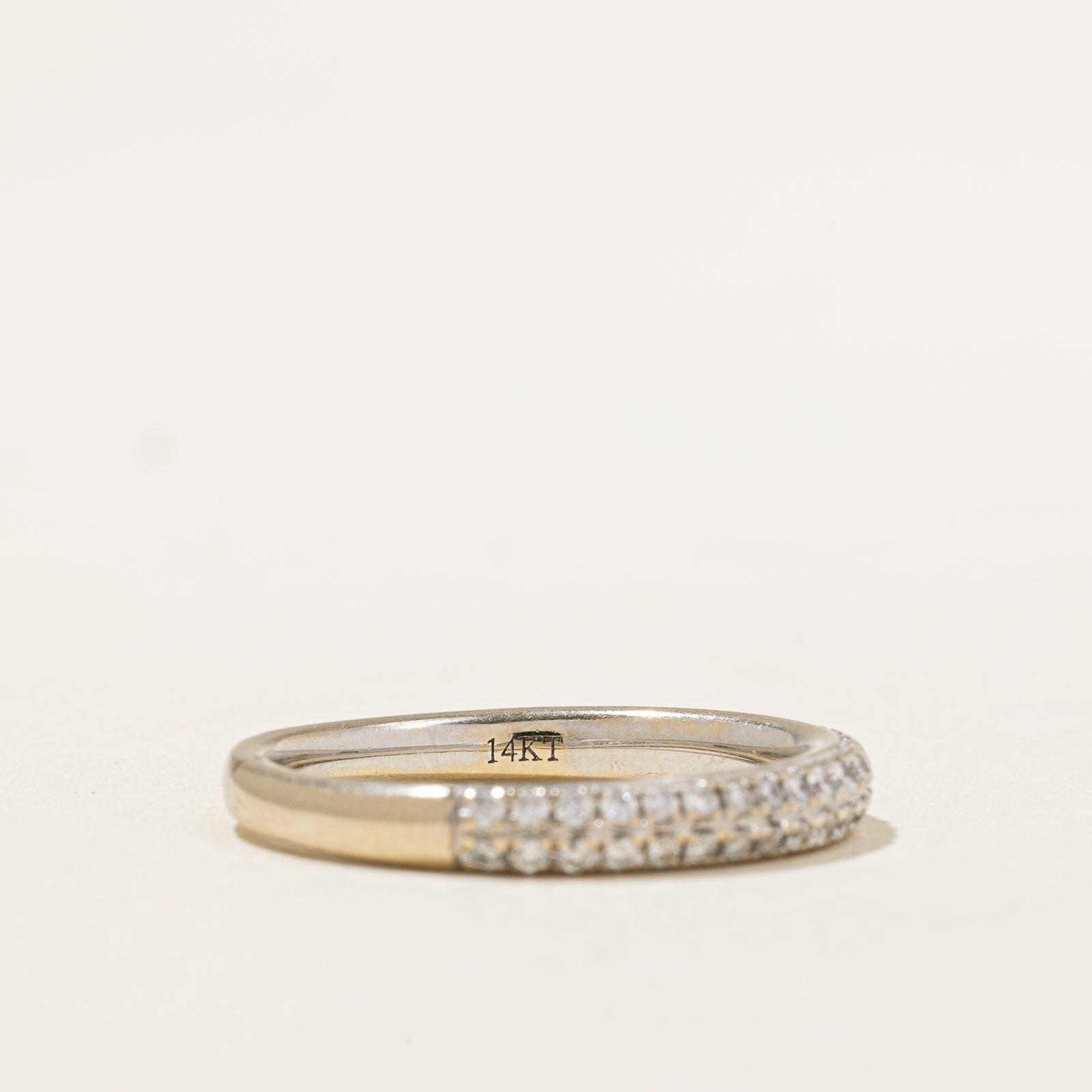 Bague demi-éternité double rangée de diamants « Vera Wang » | 0,33 ct | Taille 6,25 |
