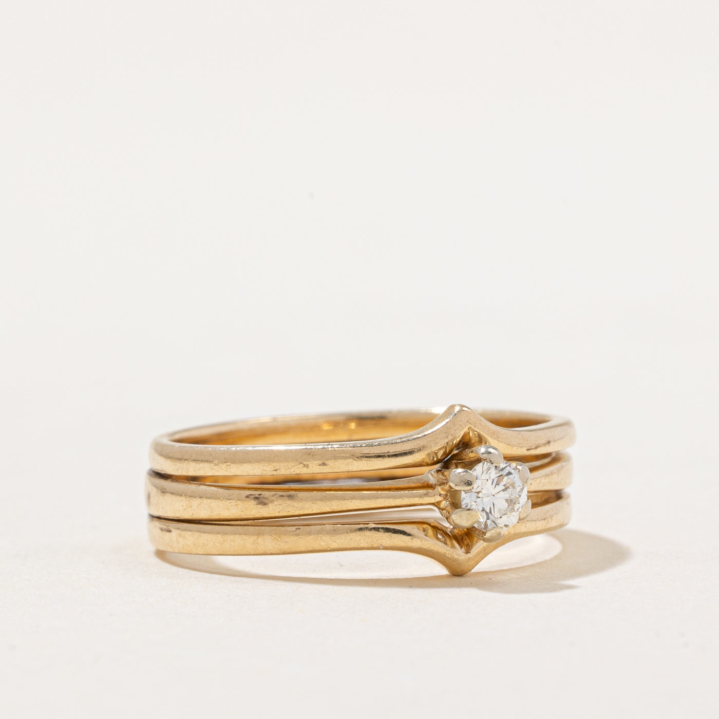Diamond Triple Band Ring | 0.13ct | SZ 6 |
