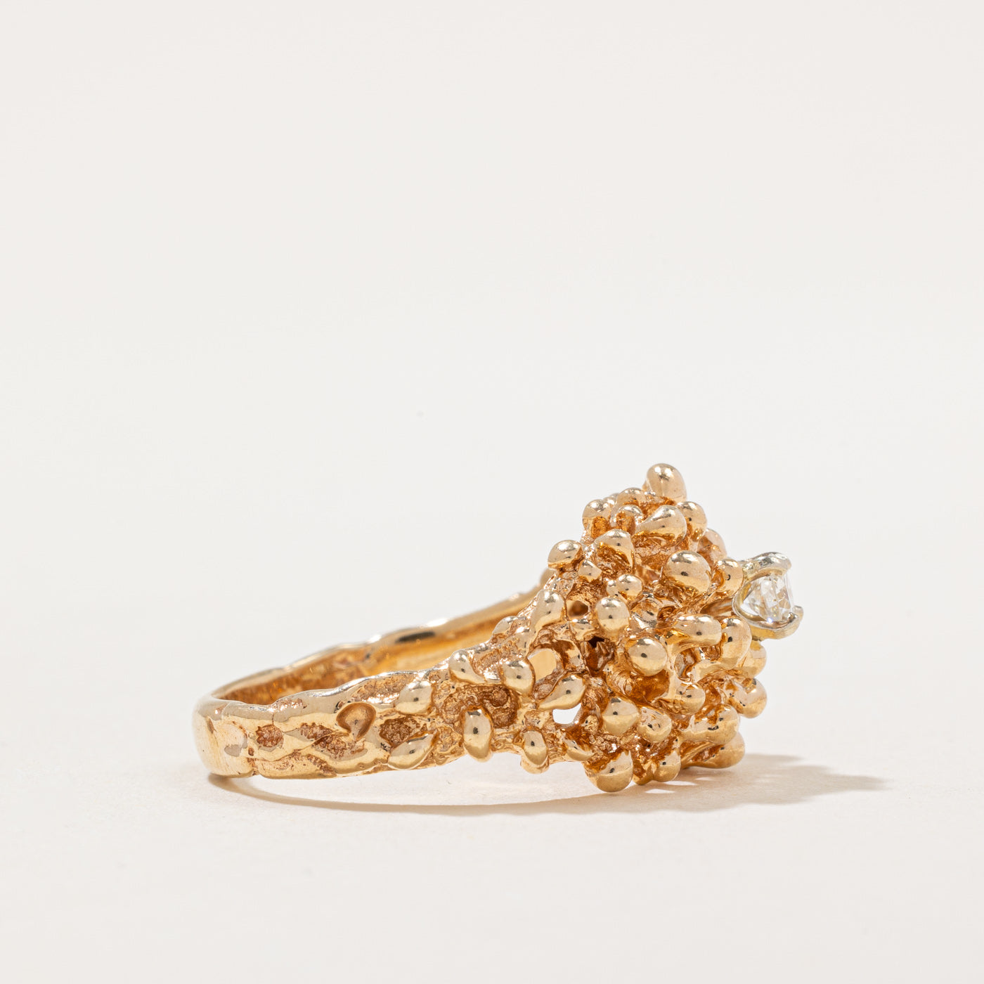 Diamond Dome Textured Ring | 0.16ct | SZ 8.25 |