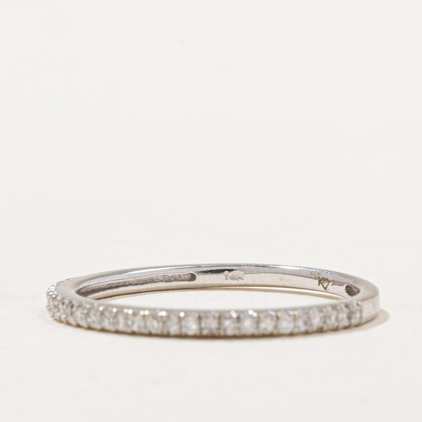 Alliance demi-éternité en diamants | 0,14 ct | Taille 6,5 |