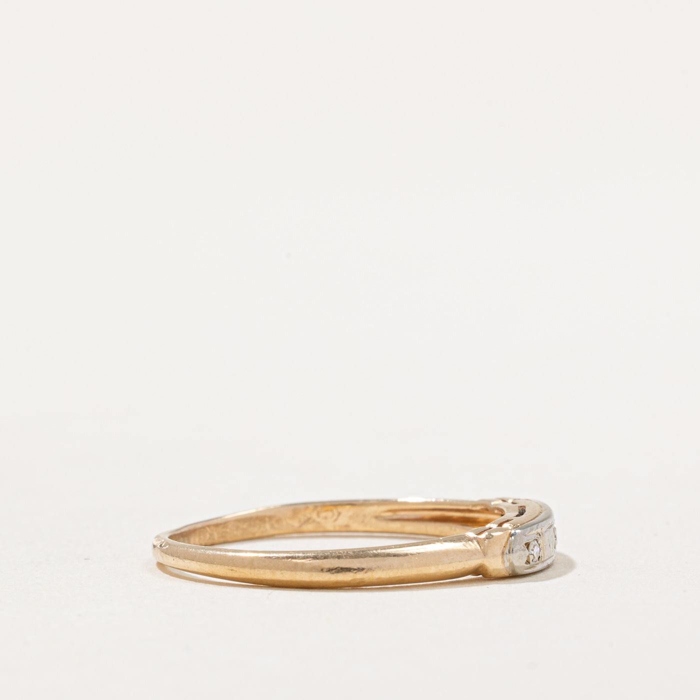 Bague sertie de diamants à fleur | 0,02 ct | Taille 7 |