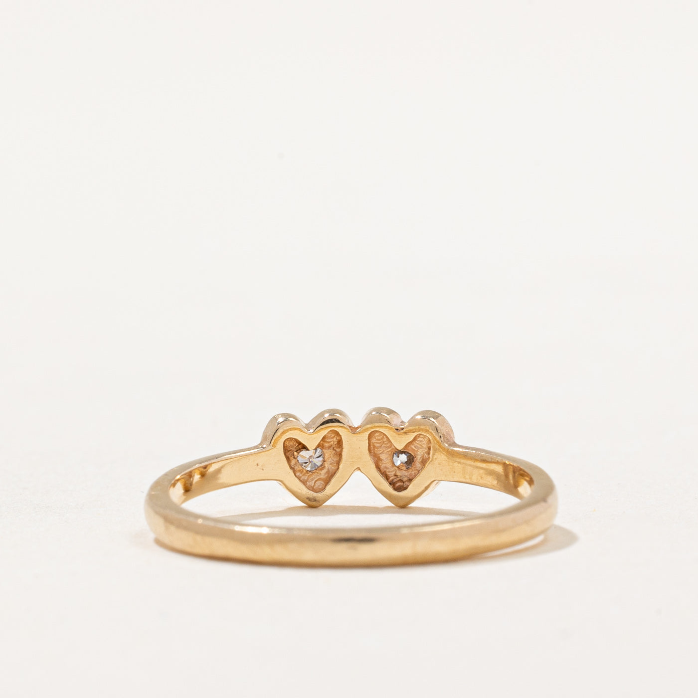 Diamond Twin Heart Ring | 0.03ctw | SZ 5 |