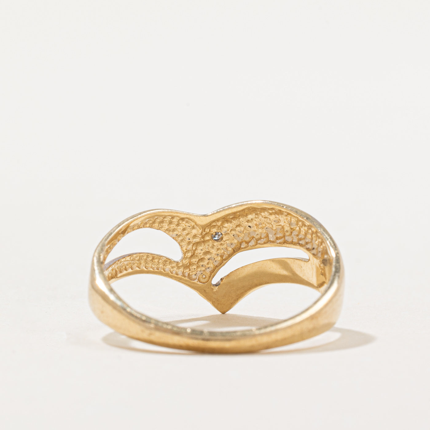 Diamond Chevron Ring | 0.005ct | SZ 7 |