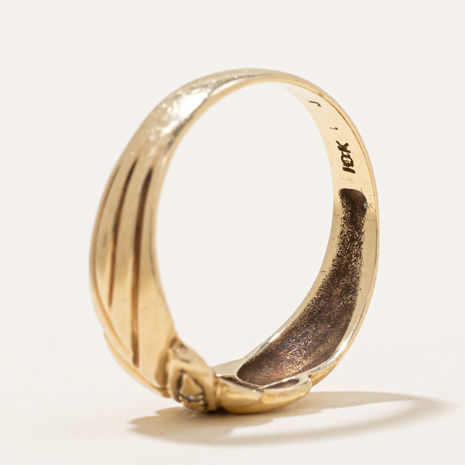Diamond Textured Ring | 0.02ctw | SZ 6 |