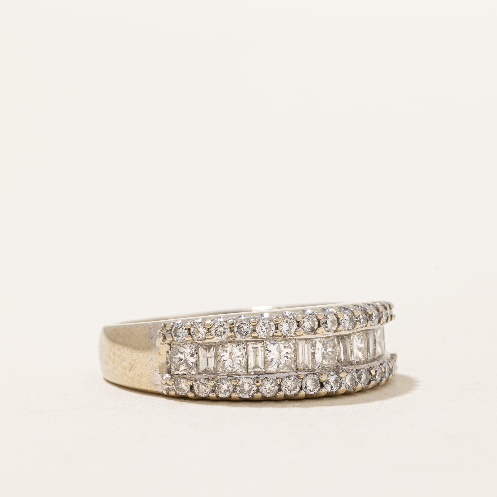 Channel Set Princess Cut Diamond Band | 0.94ctw | SZ 7 |