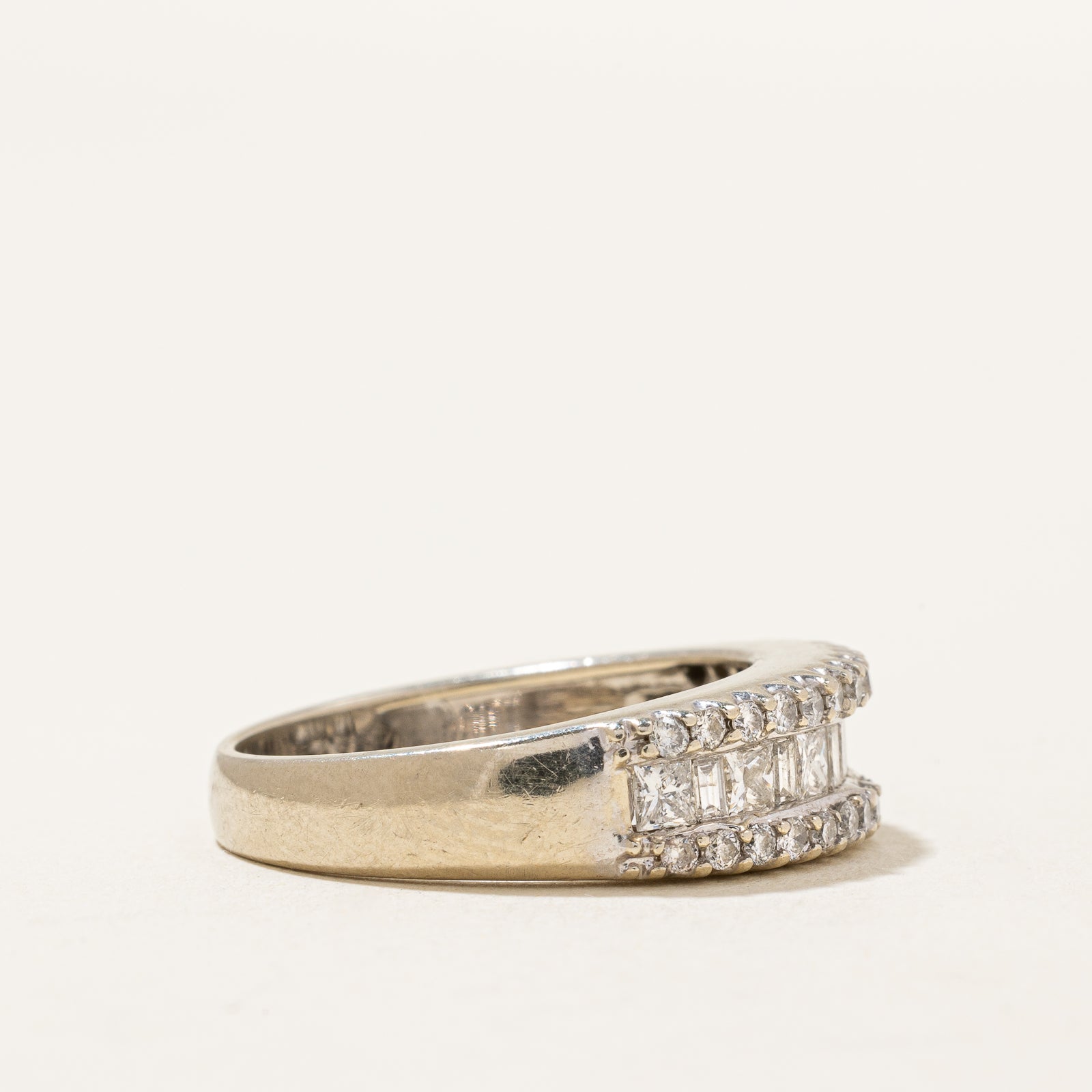 Channel Set Princess Cut Diamond Band | 0.94ctw | SZ 7 |