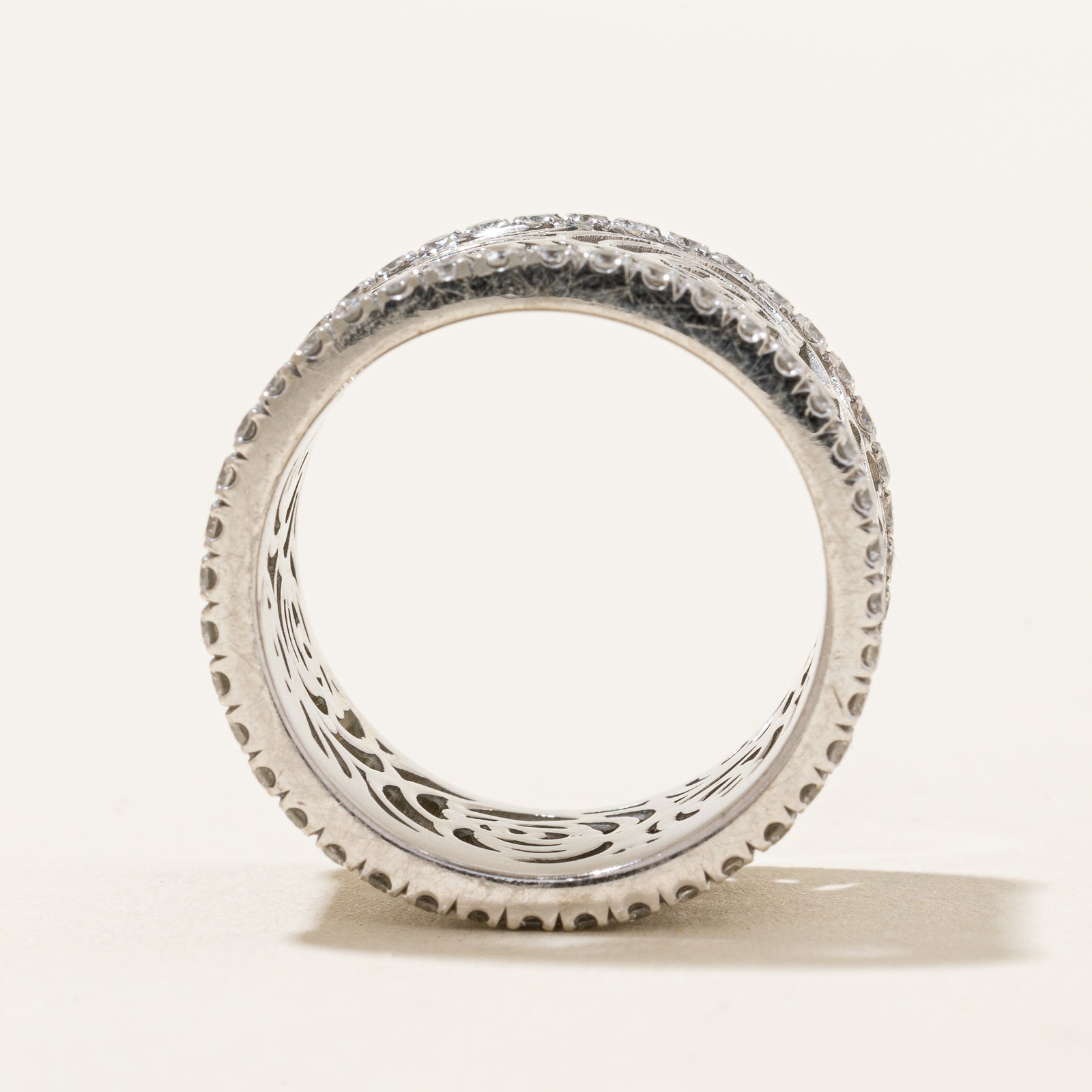Diamond Filigree Floral Band | 0.88ctw | SZ 5.5 |