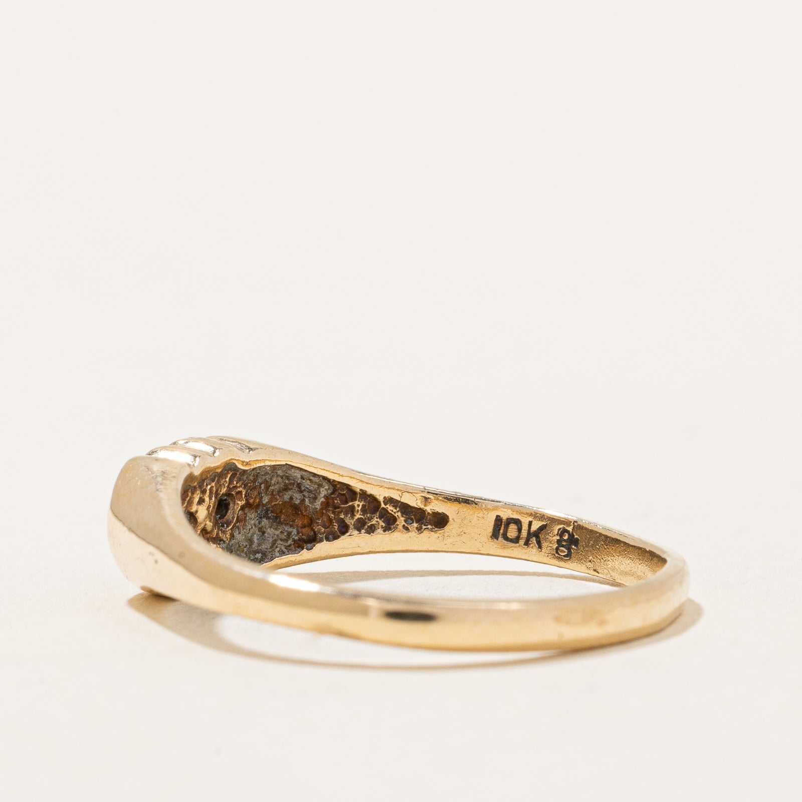 Bague Double Cœur Diamant | 0,02 ct | Taille 6,25 |