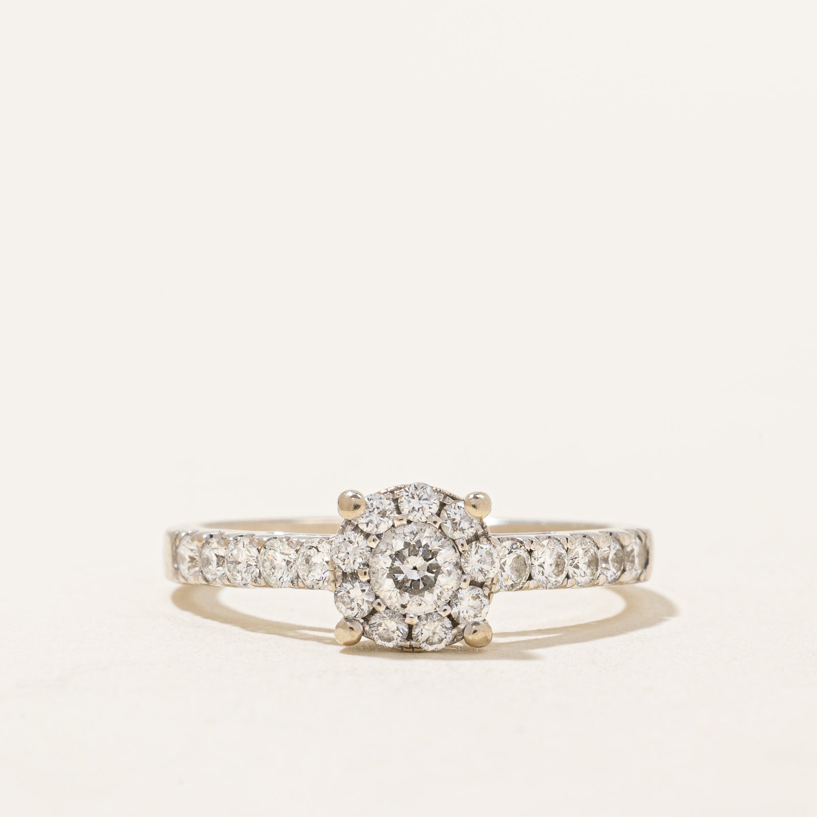 Diamond Halo Ring | 0.73ctw | SZ 5.5 |