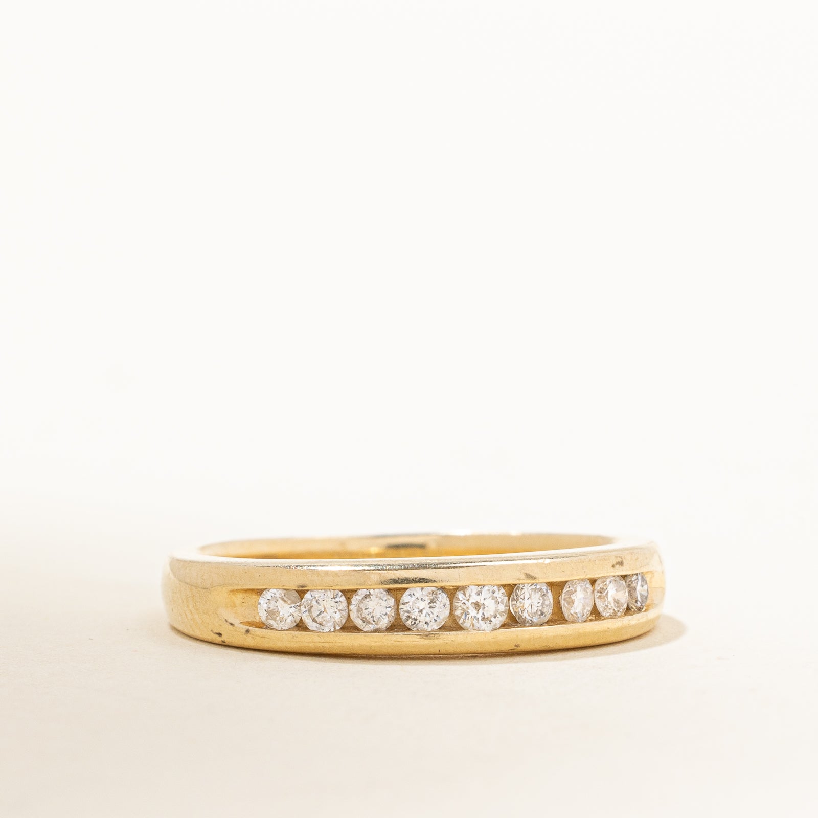 Channel Set Semi Eternity Diamond Band | 0.20ctw | SZ 5.25 |