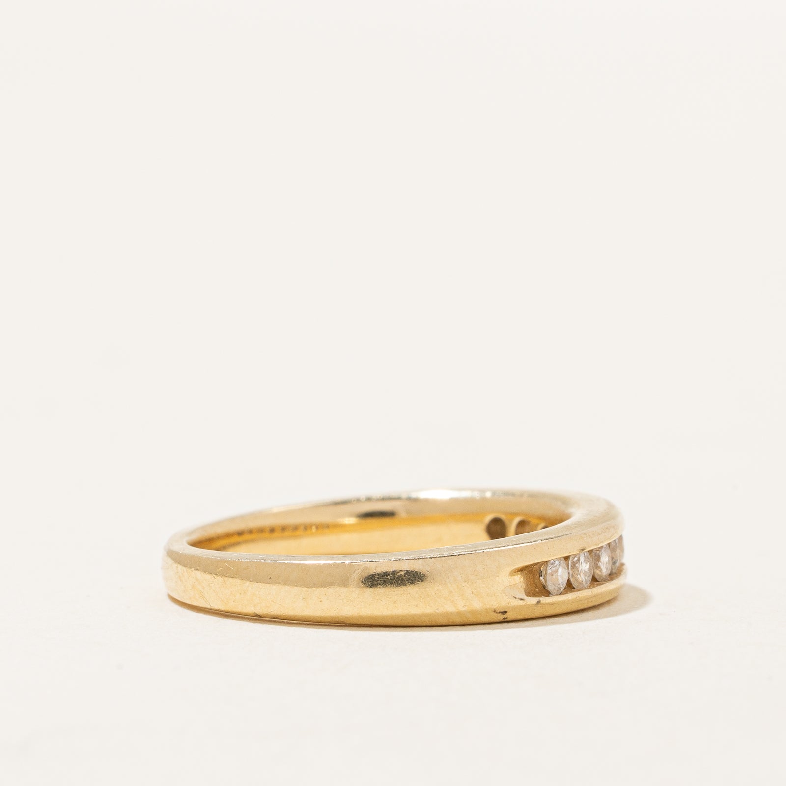 Channel Set Semi Eternity Diamond Band | 0.20ctw | SZ 5.25 |