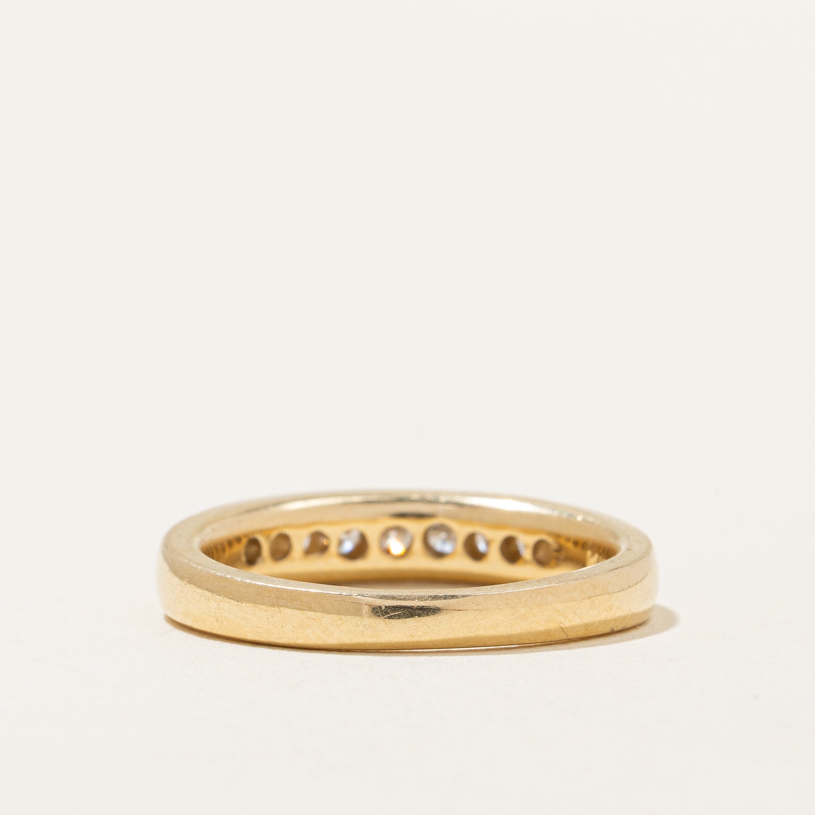 Channel Set Semi Eternity Diamond Band | 0.20ctw | SZ 5.25 |