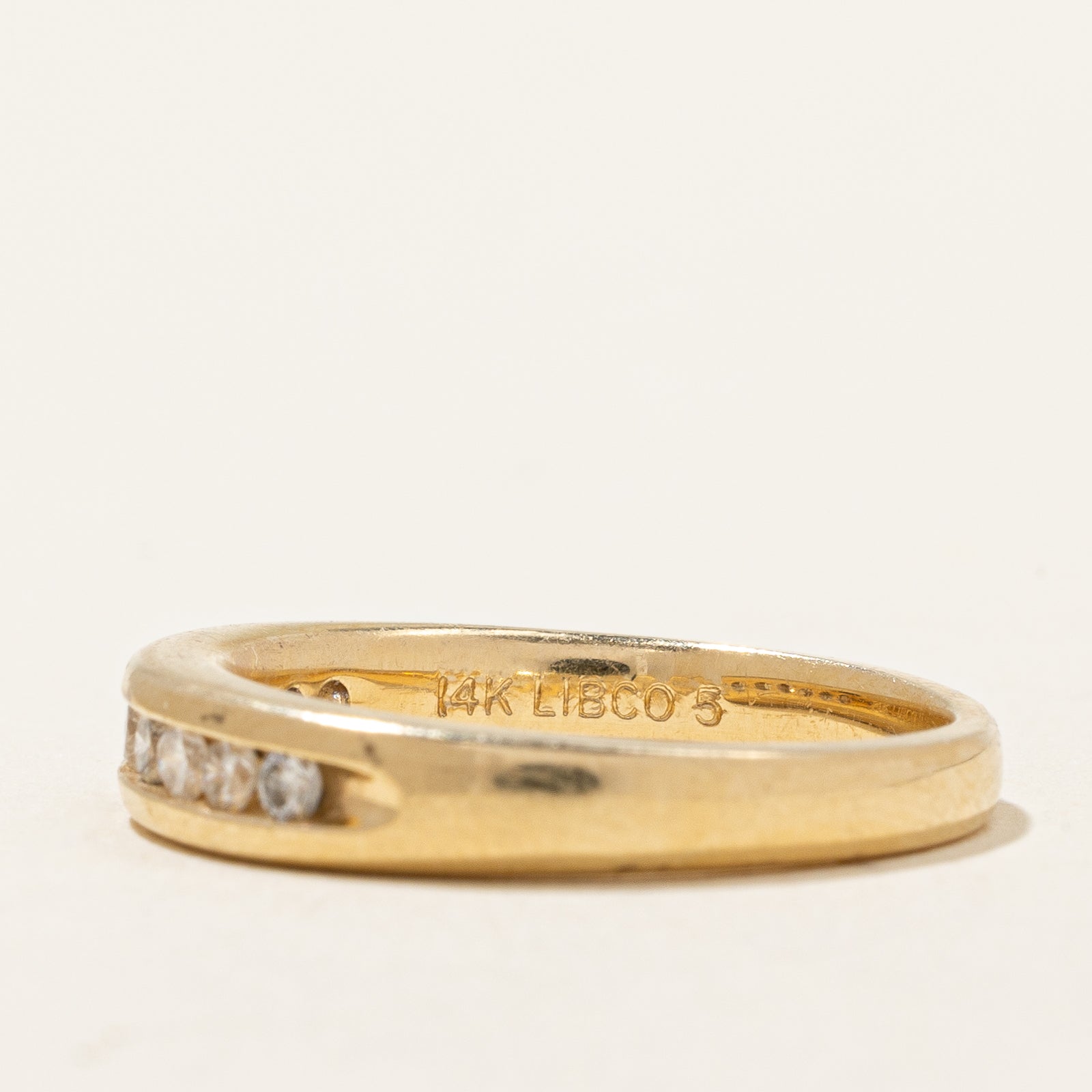 Channel Set Semi Eternity Diamond Band | 0.20ctw | SZ 5.25 |