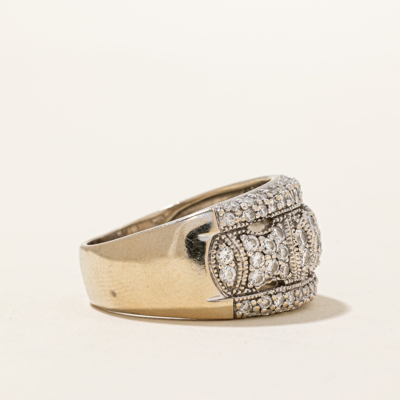 Diamond Cocktail Ring | 1.28ctw | SZ 10.25 |