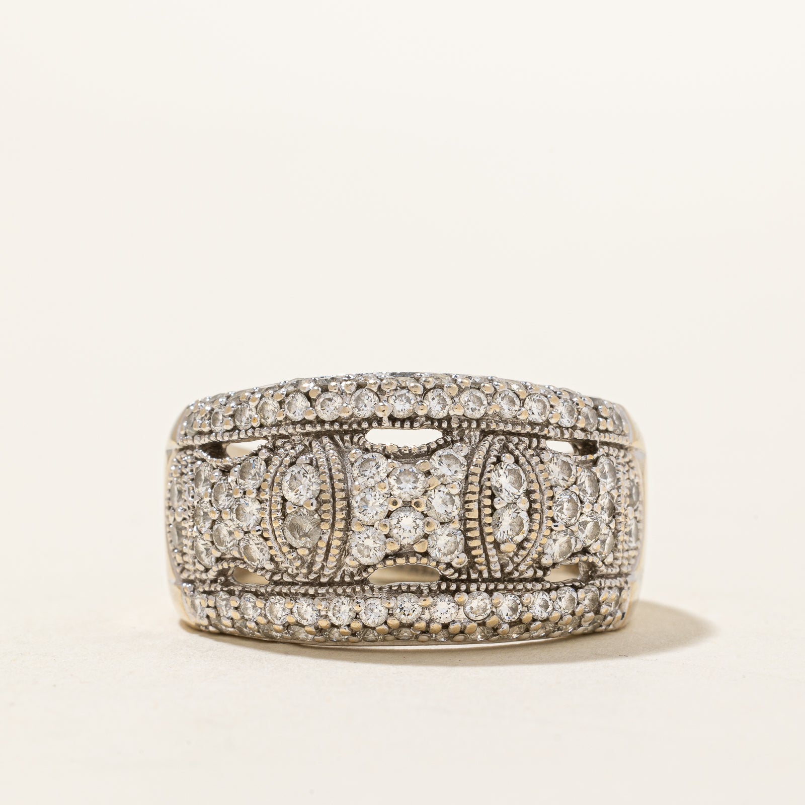 Diamond Cocktail Ring | 1.28ctw | SZ 10.25 |