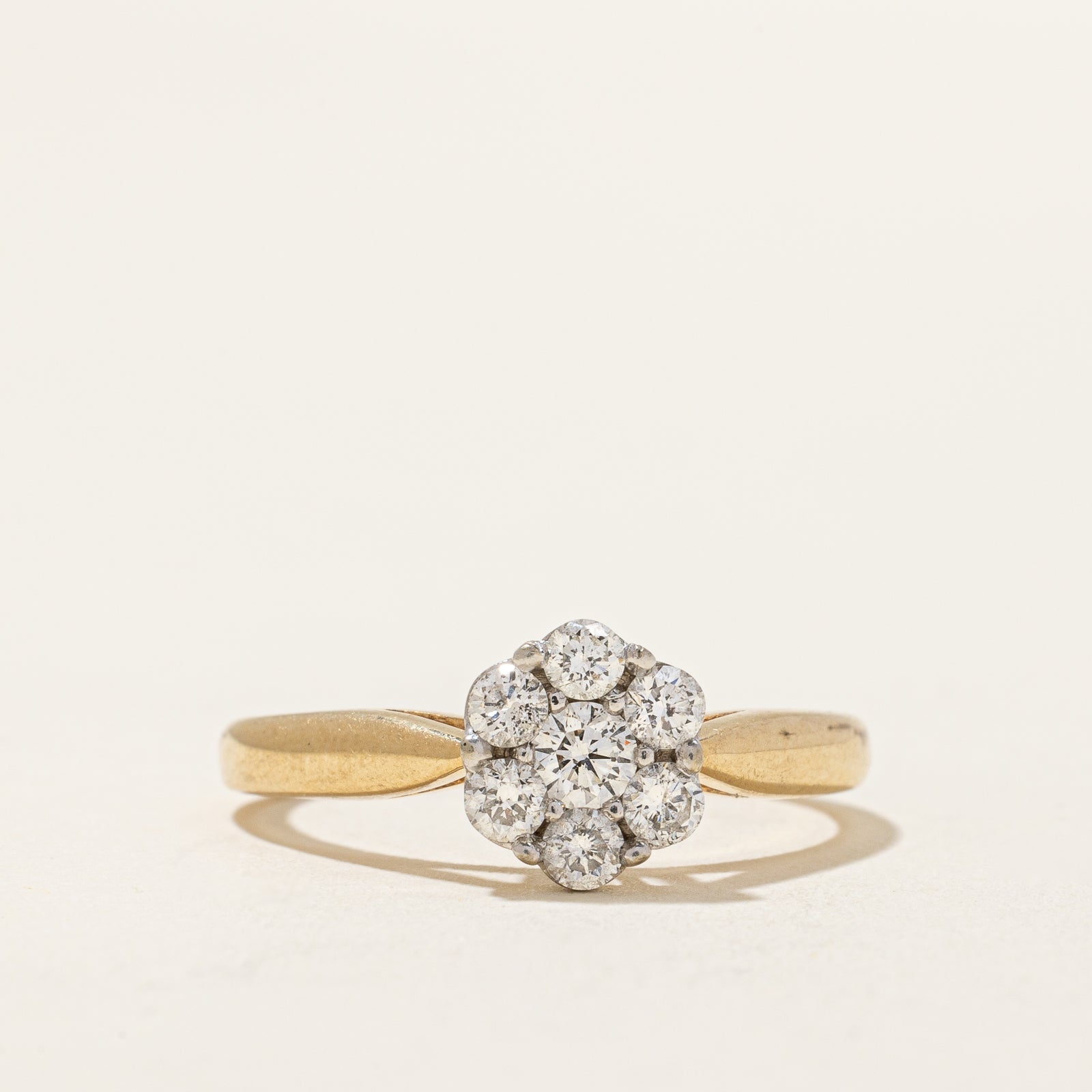Diamond Flower Ring | 0.42ctw | SZ 6.75 |