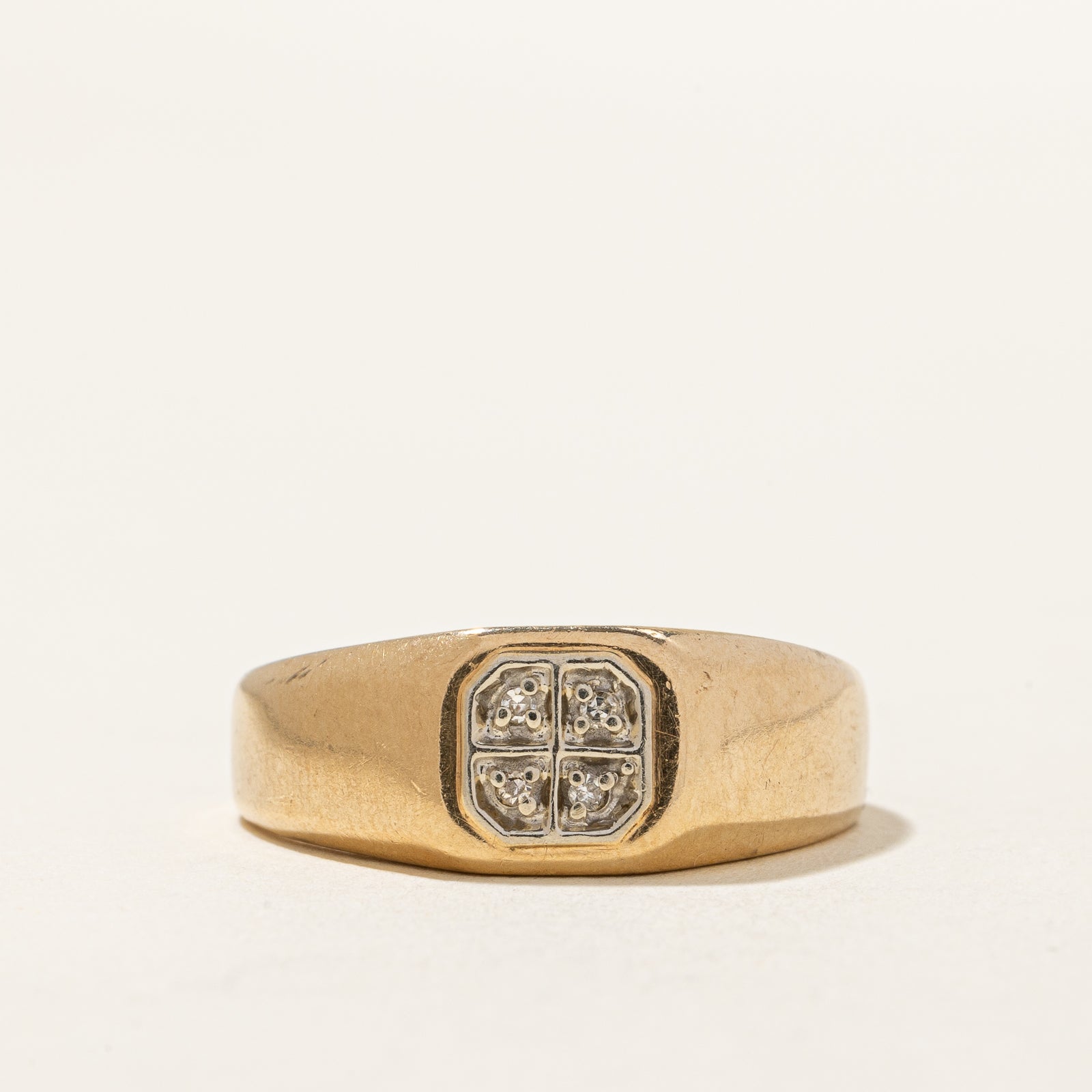 Diamond Signet Ring | 0.03ctw | SZ 9.25 |