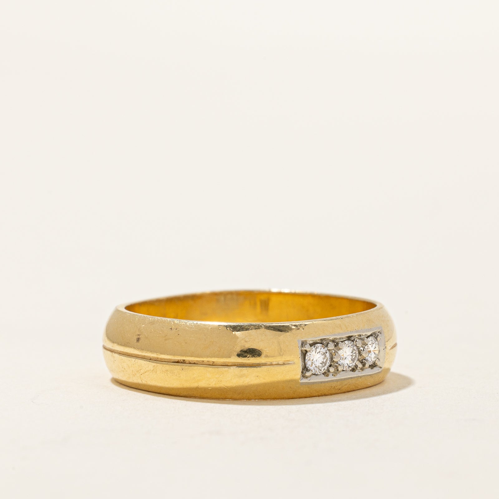 Channel Set Three Stone Diamond Ring | 0.12ctw | SZ 8.5 |