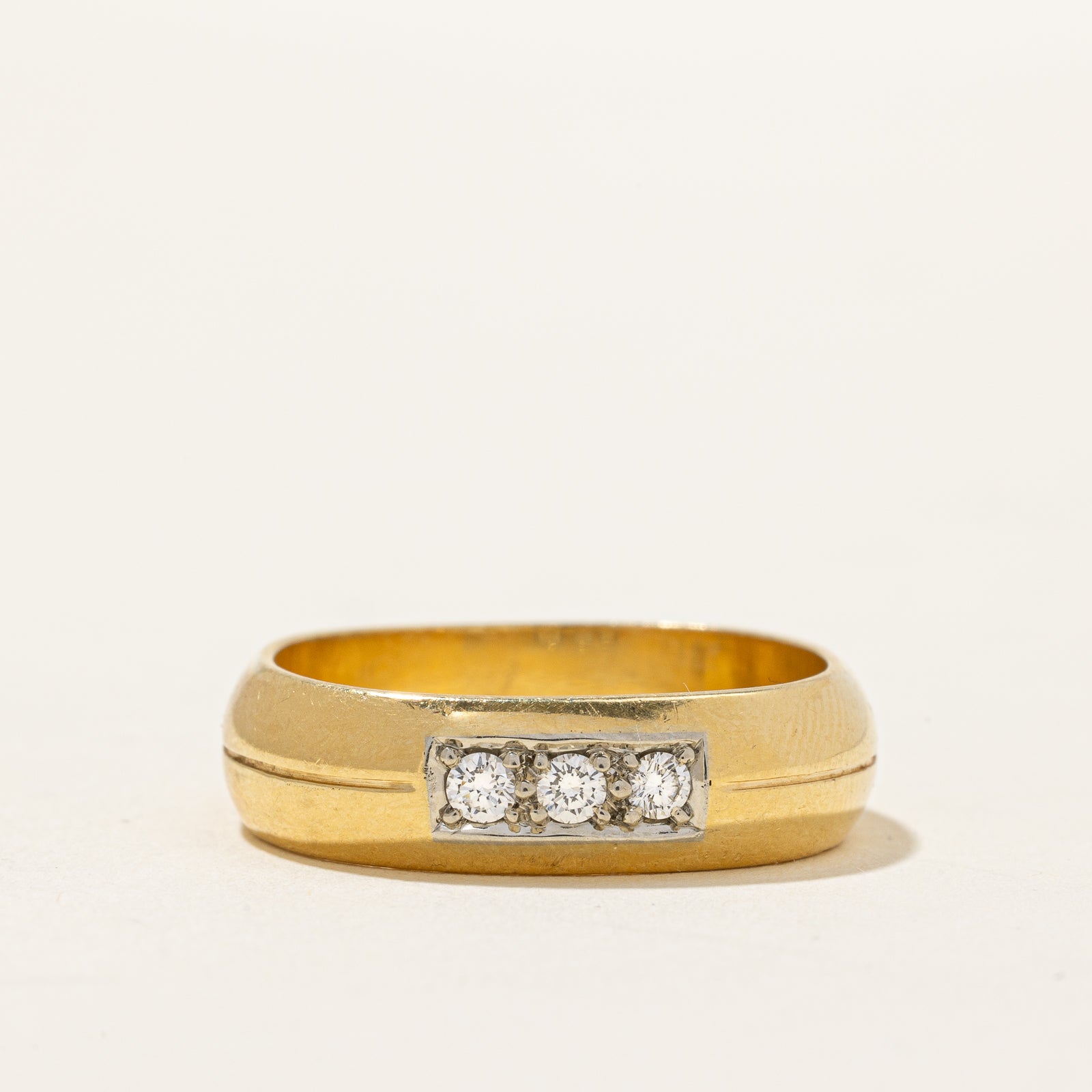 Channel Set Three Stone Diamond Ring | 0.12ctw | SZ 8.5 |