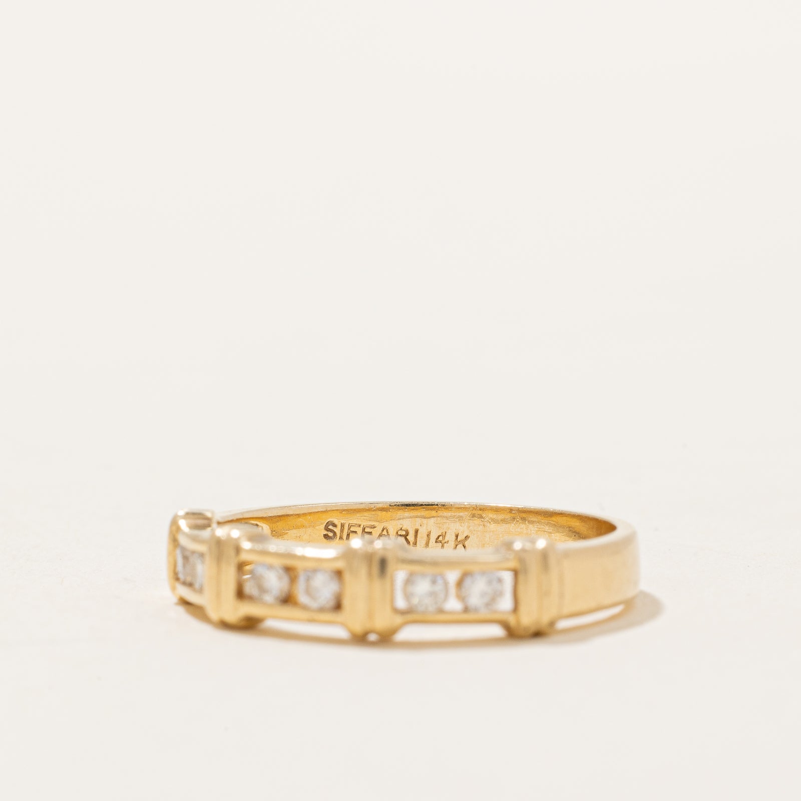 Bague six diamants | 0,15 ct au total | Taille 7 |