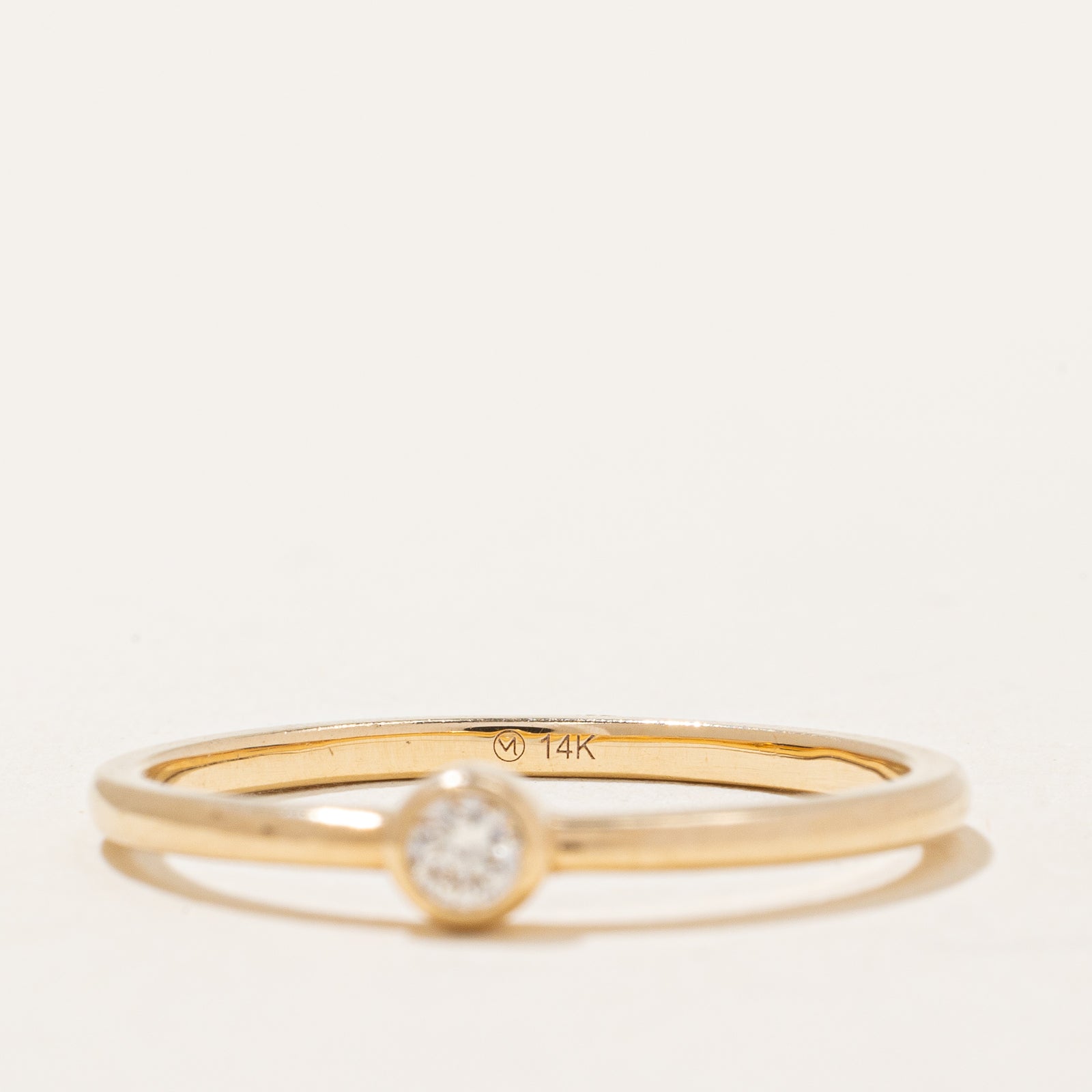Bague sertie de diamants | 0,06 ct | Taille 7 |