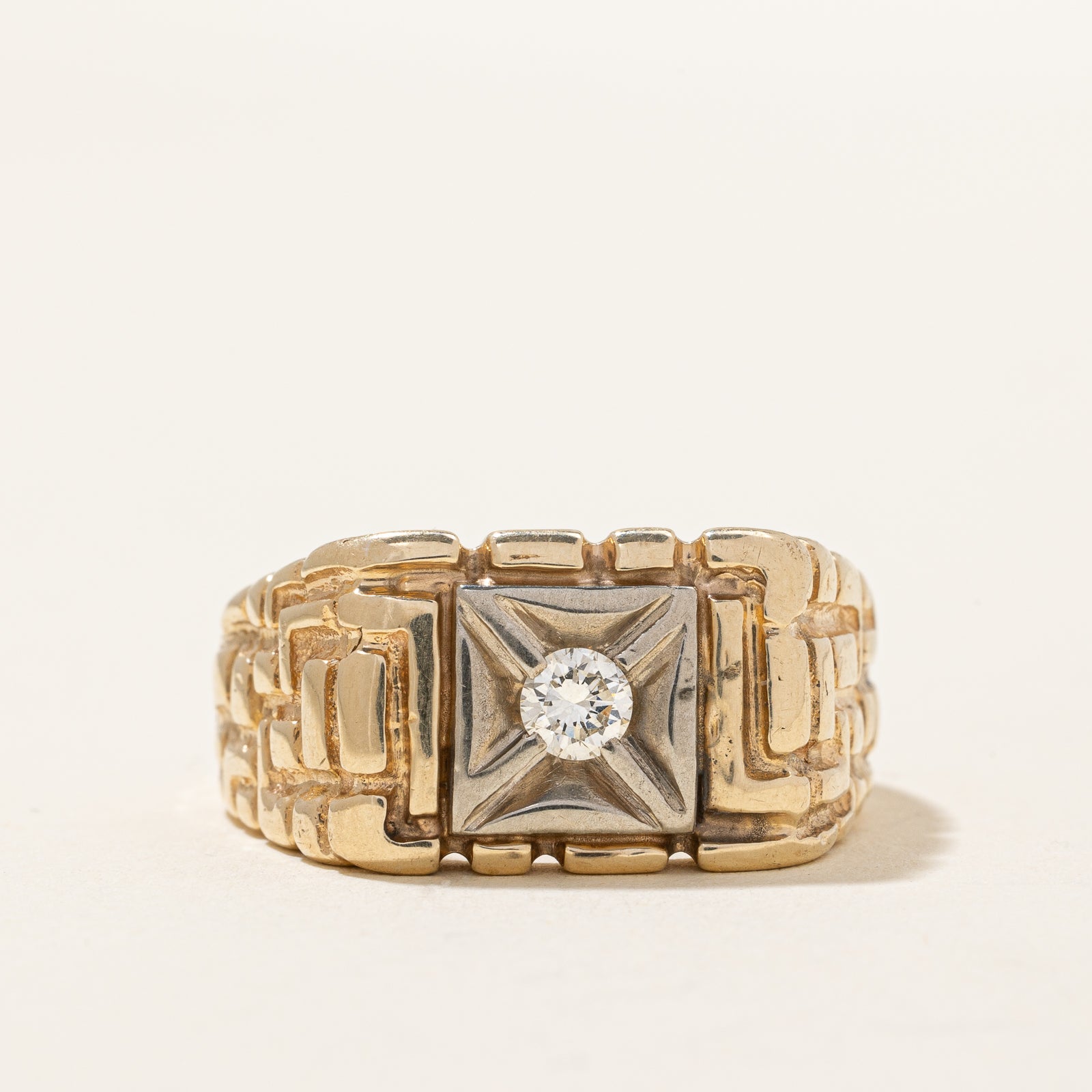 Diamond Textured Ring | 0.18ct | SZ 11.25 |