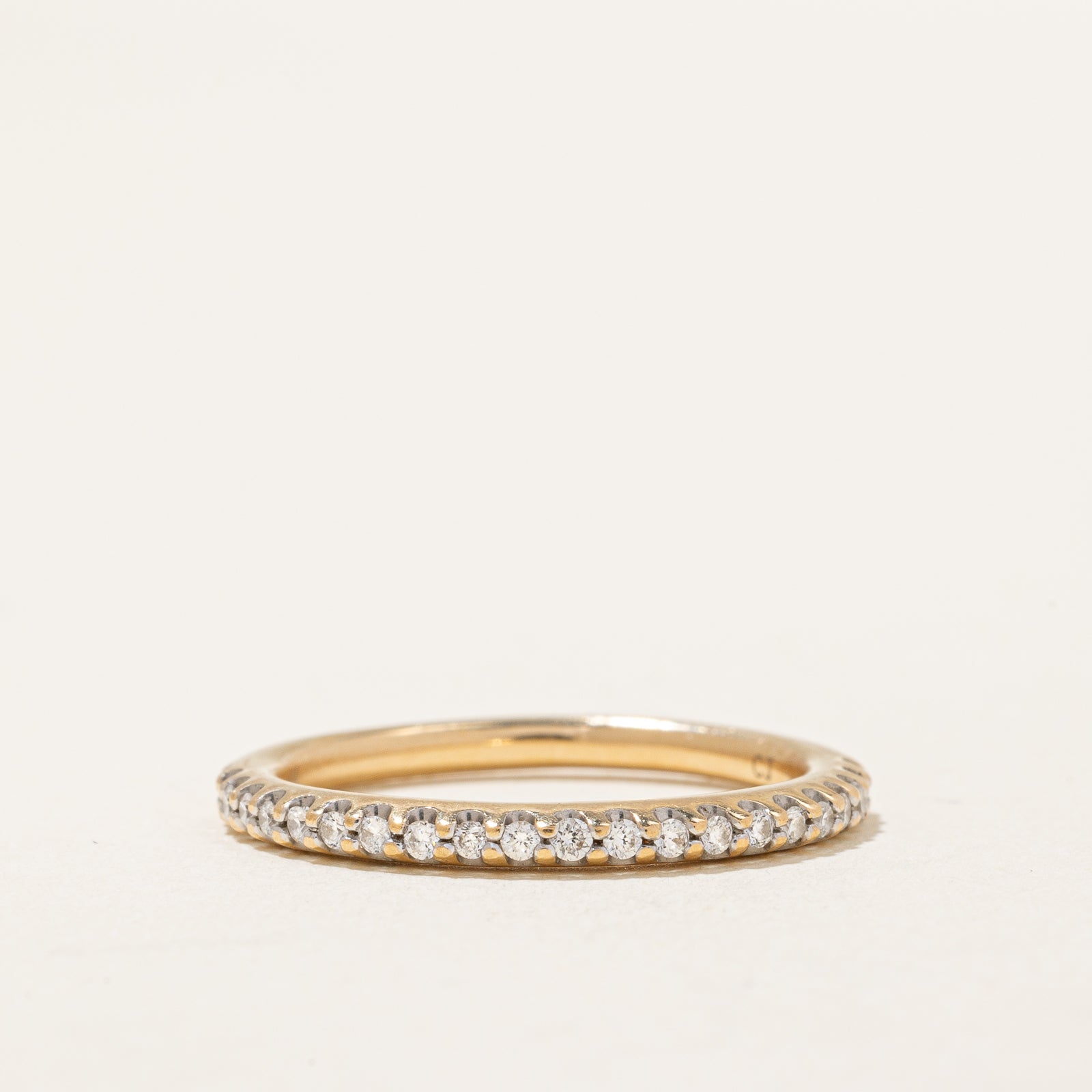 Alliance demi-éternité en diamants | 0,15 ct | Taille 5,25 |