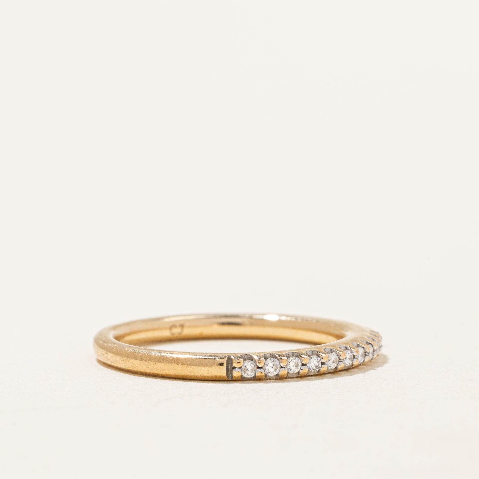 Alliance demi-éternité en diamants | 0,15 ct | Taille 5,25 |