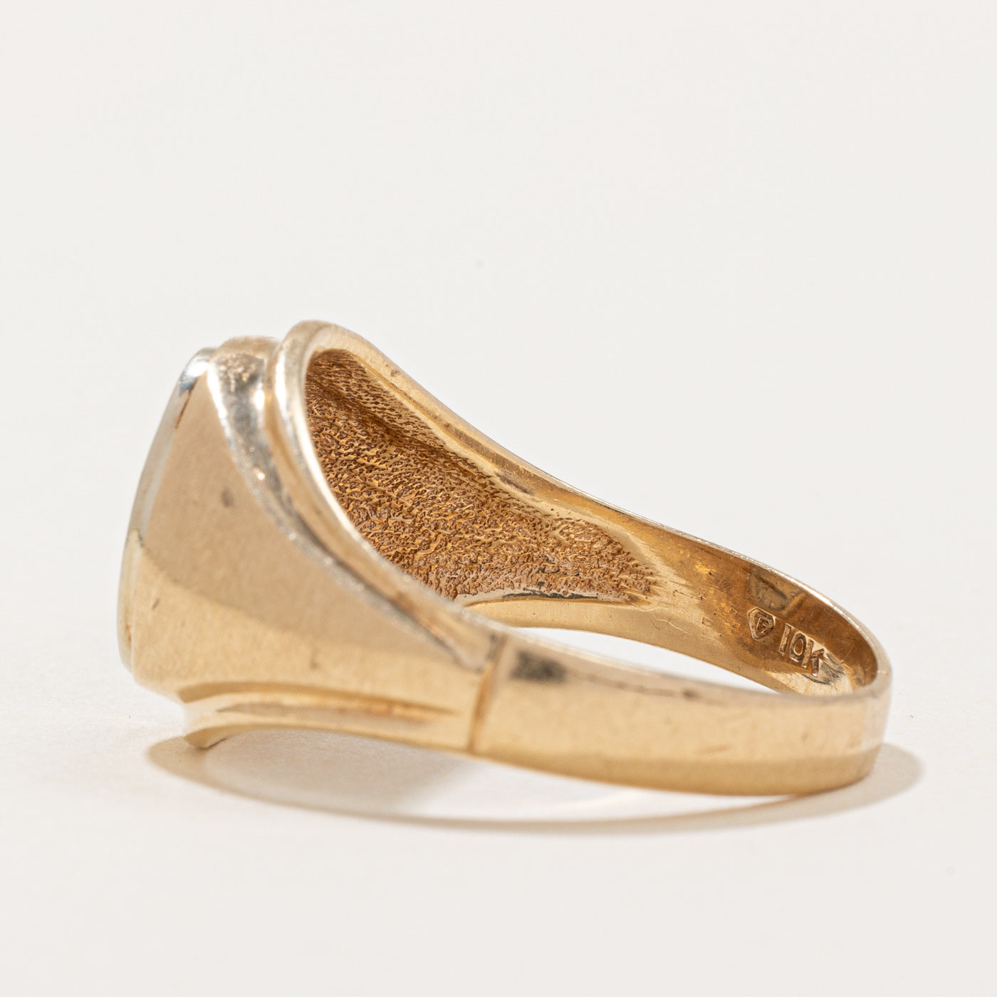 Pave Set Diamond Signet Ring | 0.10ctw | SZ 9.5 |