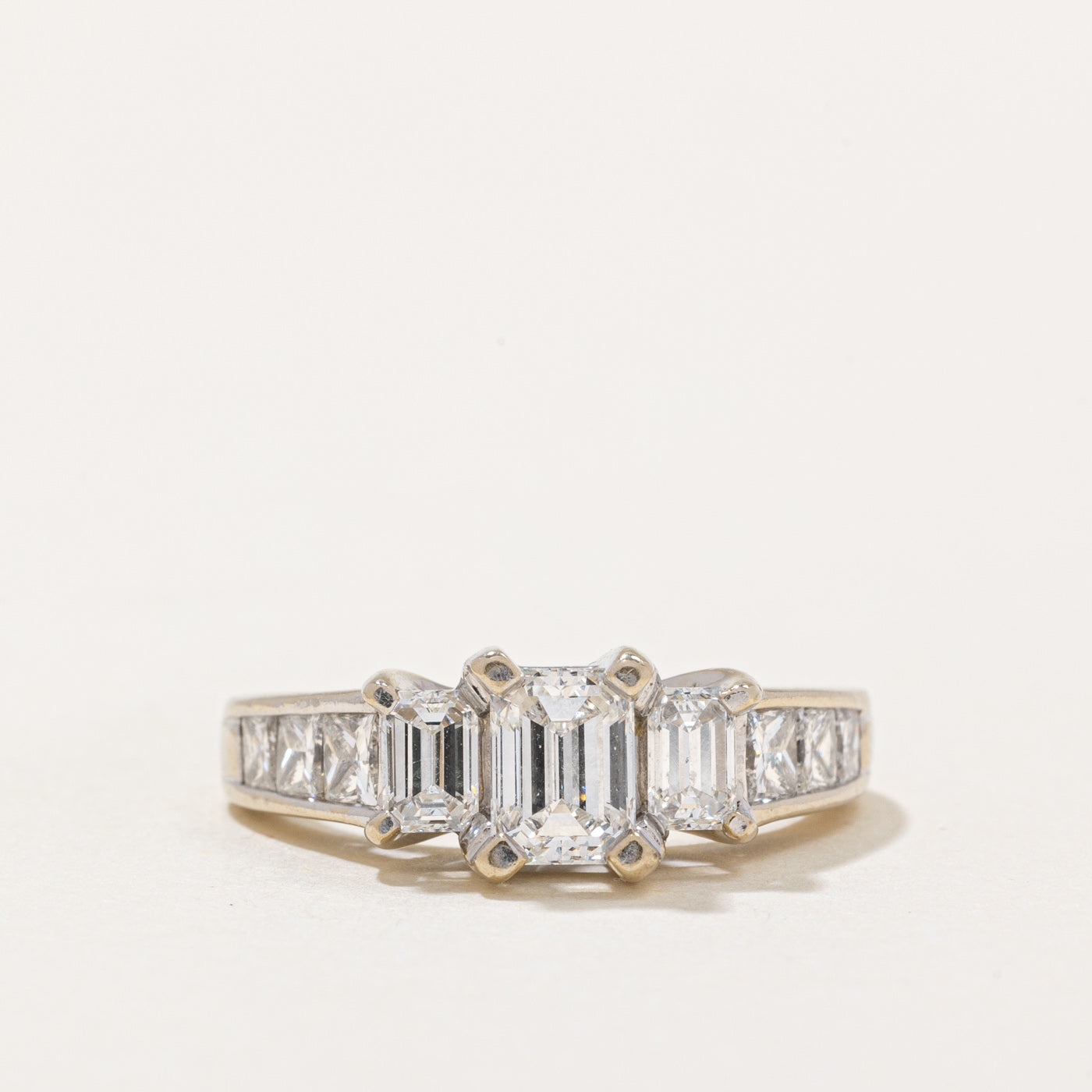 Emerald Cut Diamond Engagement Ring | 2.01ctw | SZ 5.5 |