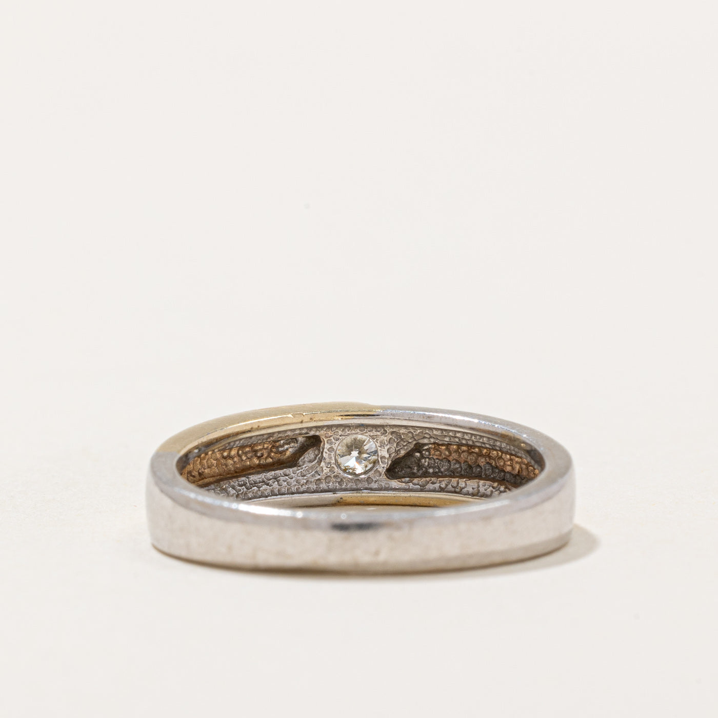 Tension Set Diamond Two Tone Ring | 0.12ct | SZ 7 |