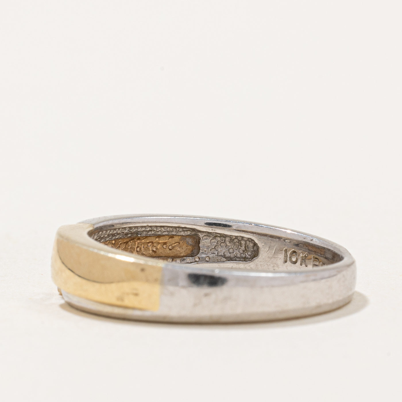 Tension Set Diamond Two Tone Ring | 0.12ct | SZ 7 |
