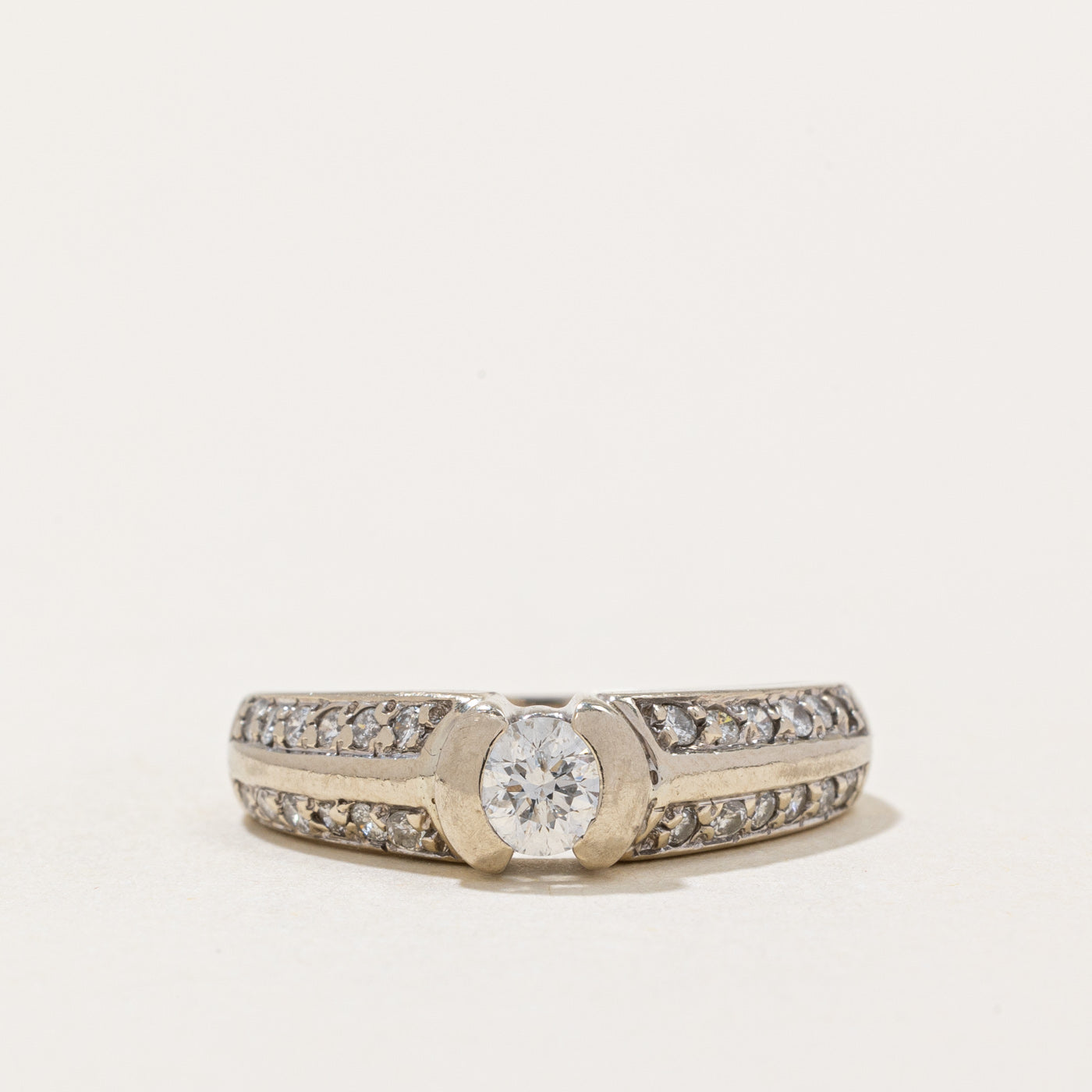Semi Bezel Diamond Engagement Ring | 0.58ctw | SZ 7 |