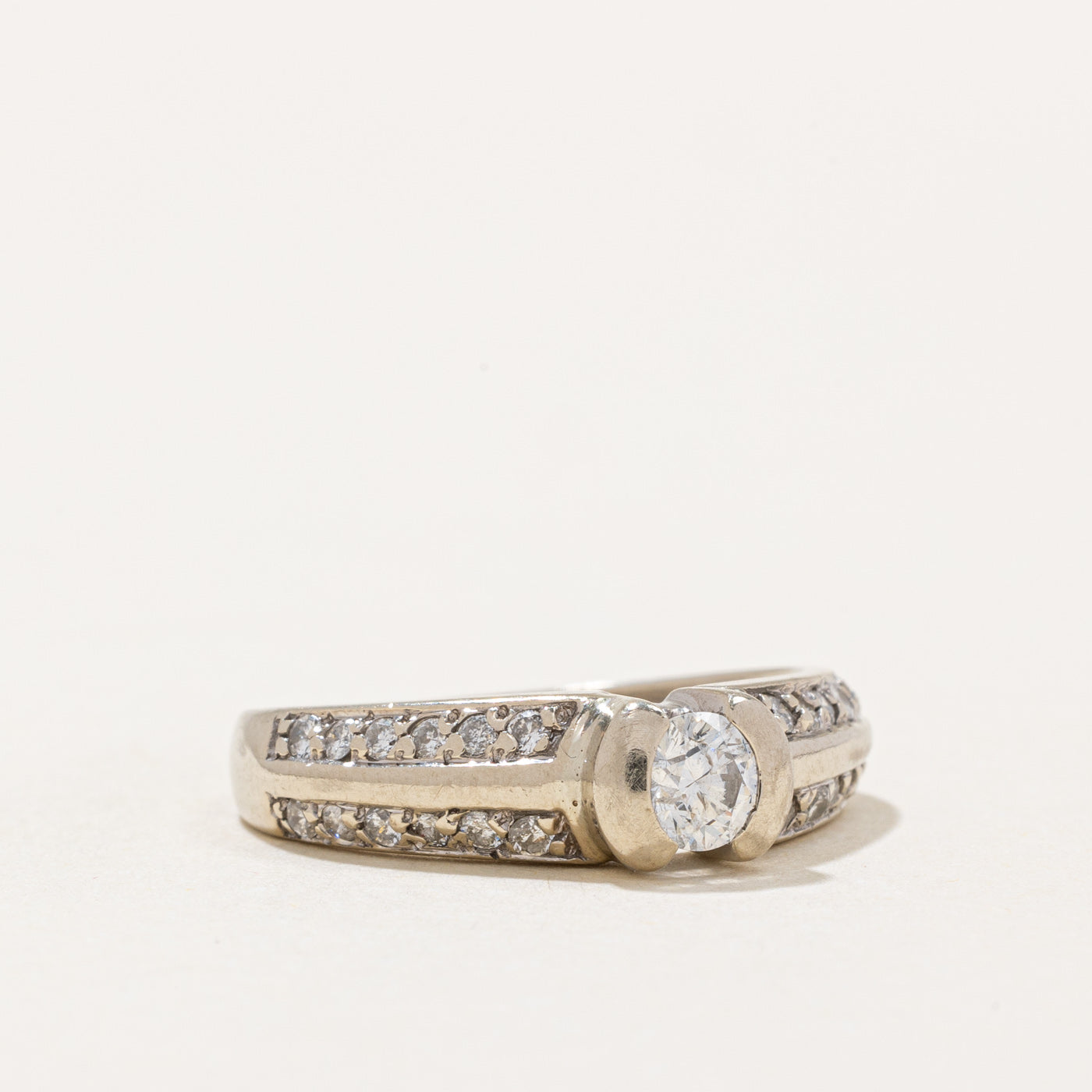 Semi Bezel Diamond Engagement Ring | 0.58ctw | SZ 7 |