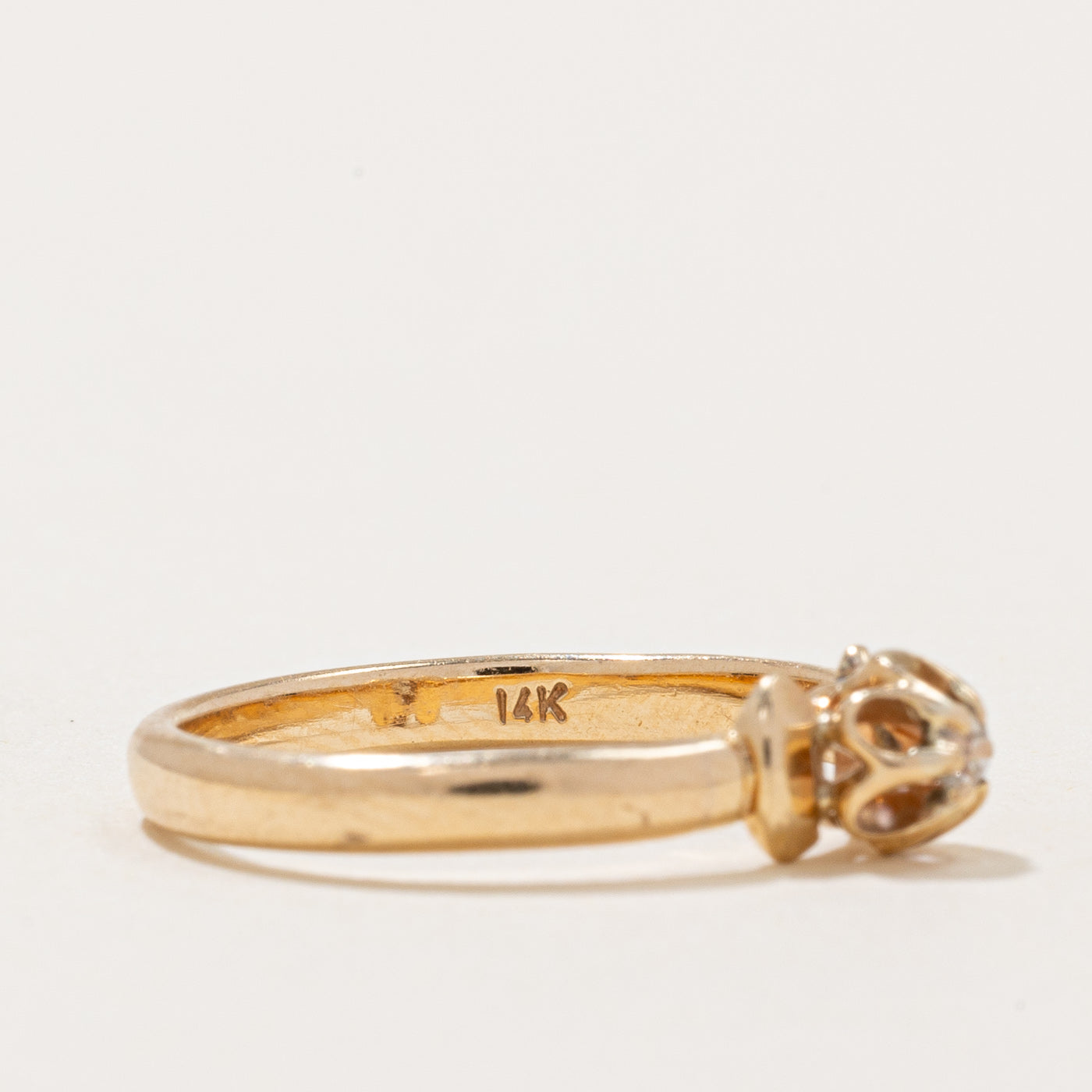 Belcher Set Old Mine Cut Diamond Ring | 0.06ct | SZ 5.5 |
