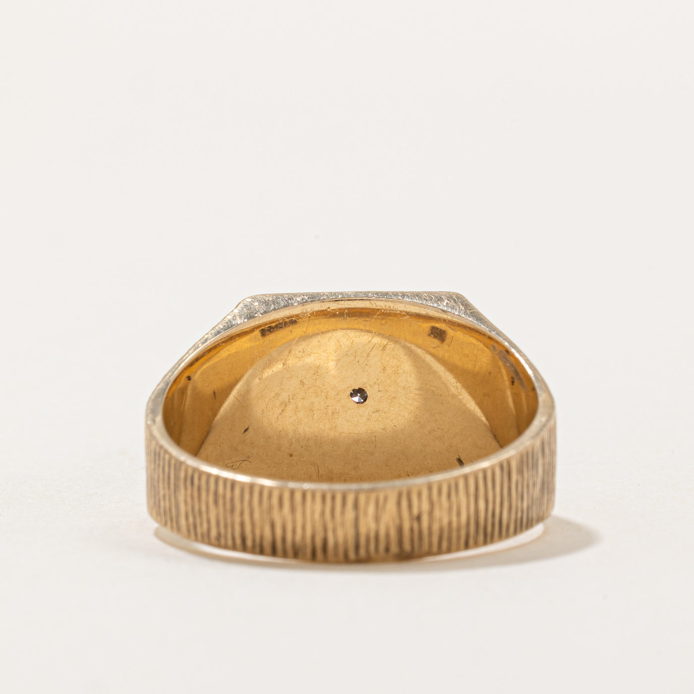 1977 London Starburst Diamond Signet Ring | 0.02ct | SZ 10.5 |