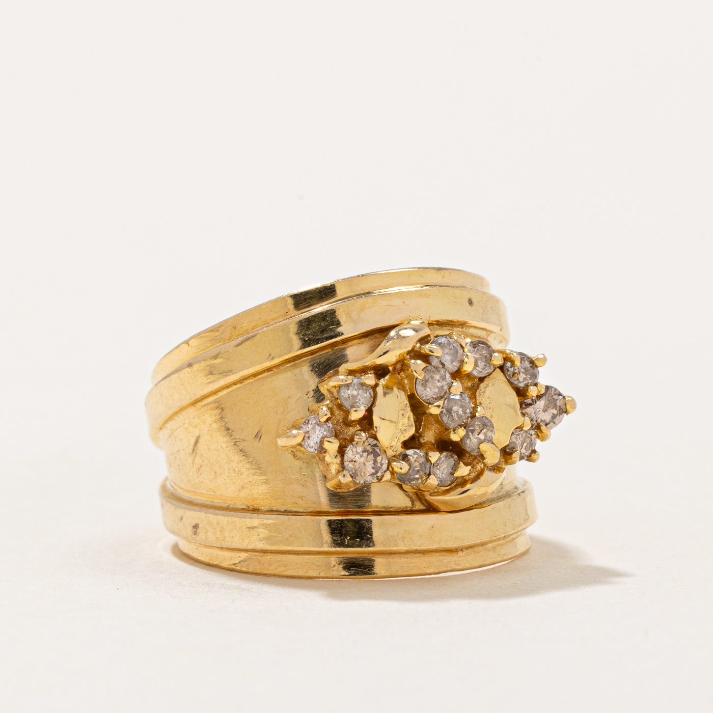 Diamond Cluster Cocktail Ring | 0.27ctw | SZ 3.5 |