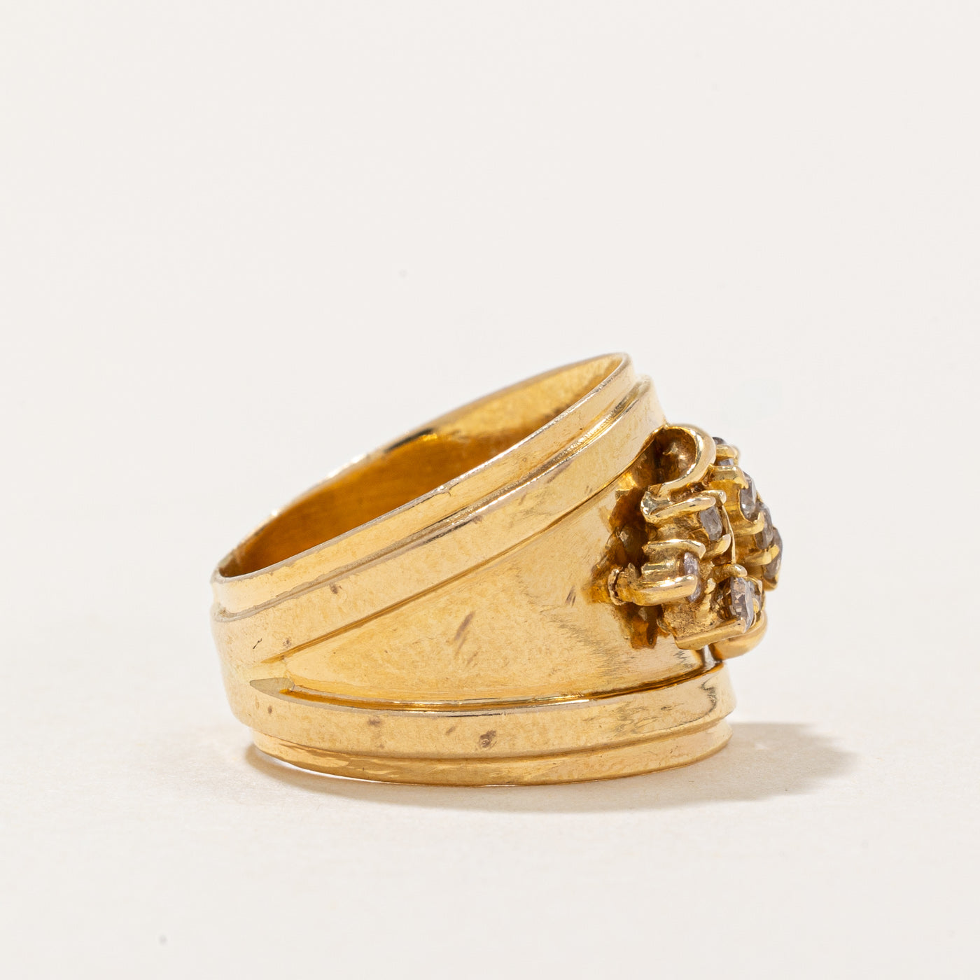 Diamond Cluster Cocktail Ring | 0.27ctw | SZ 3.5 |