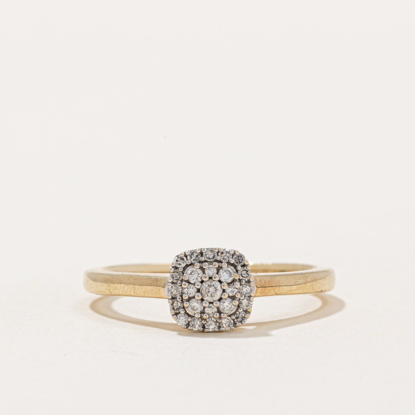 Pave Set Diamond Ring | 0.20ctw | SZ 8 |