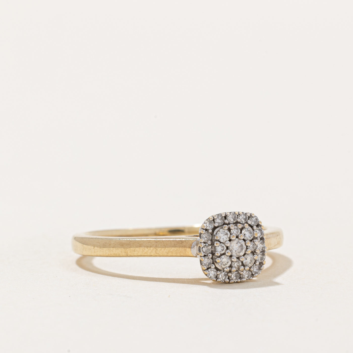 Pave Set Diamond Ring | 0.20ctw | SZ 8 |