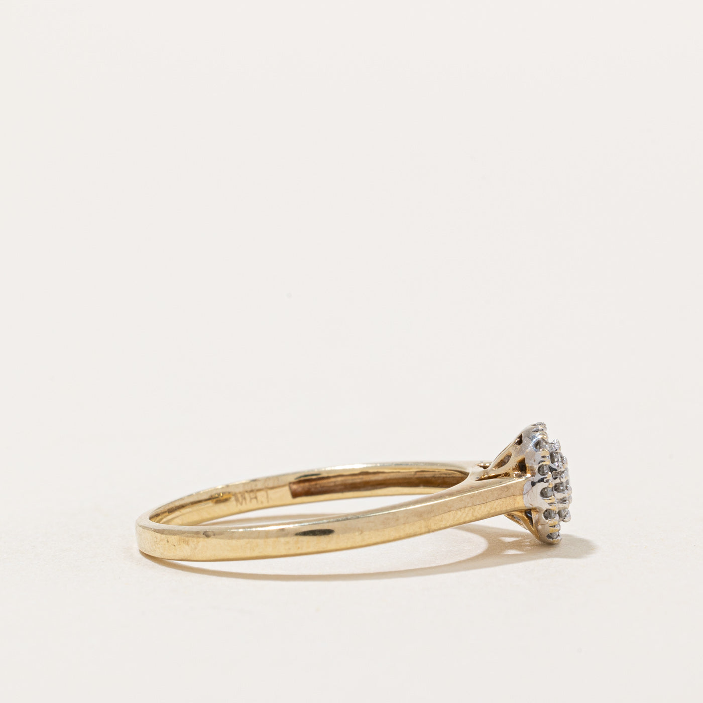 Pave Set Diamond Ring | 0.20ctw | SZ 8 |