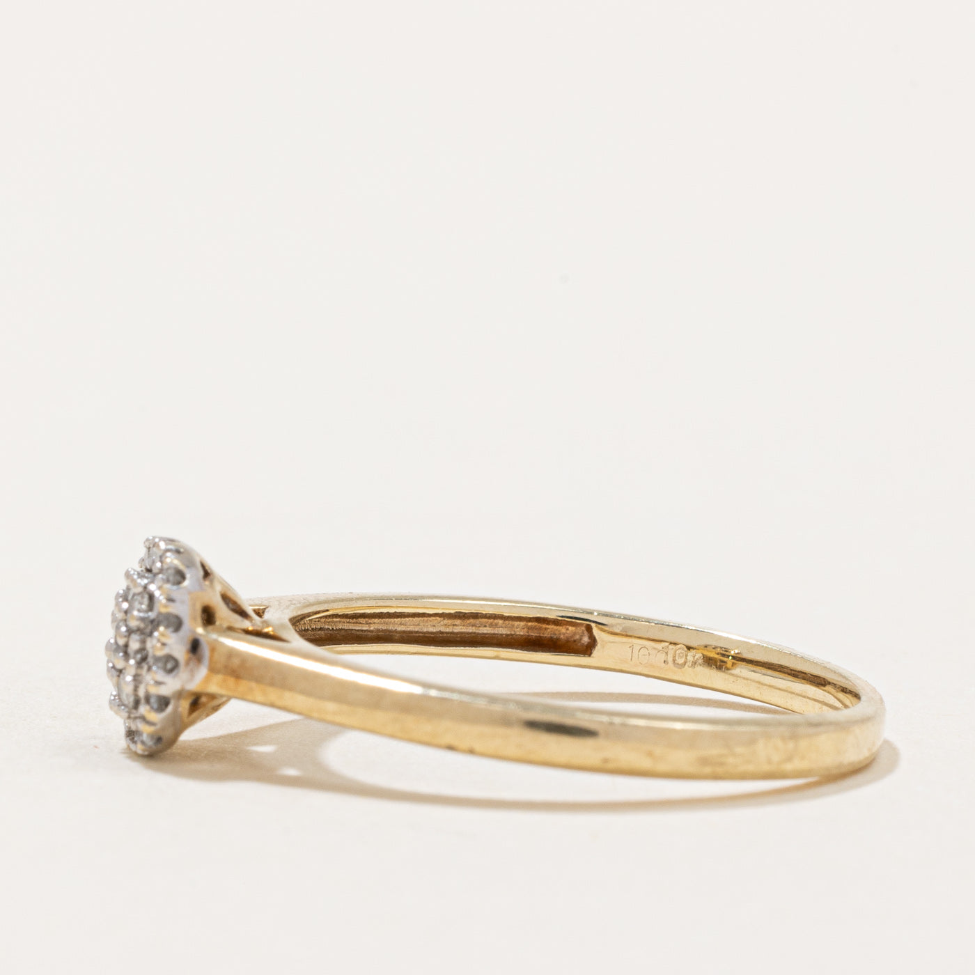 Pave Set Diamond Ring | 0.20ctw | SZ 8 |