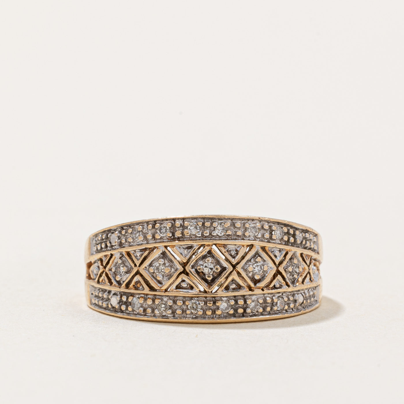 Bague cocktail en diamants | 0,08 ct | Taille 6 |