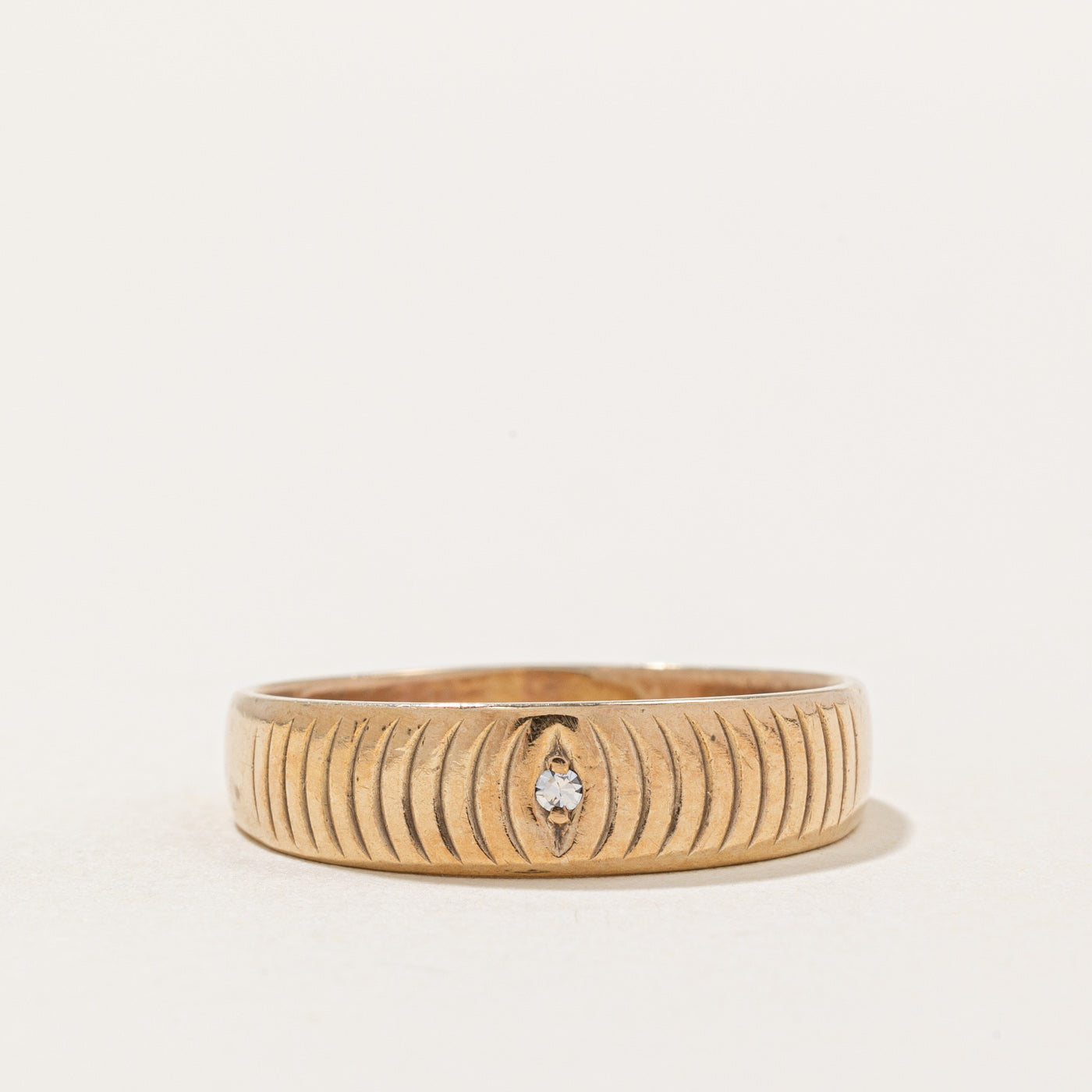 Textured Diamond Band | 0.015ct | SZ 10.75 |