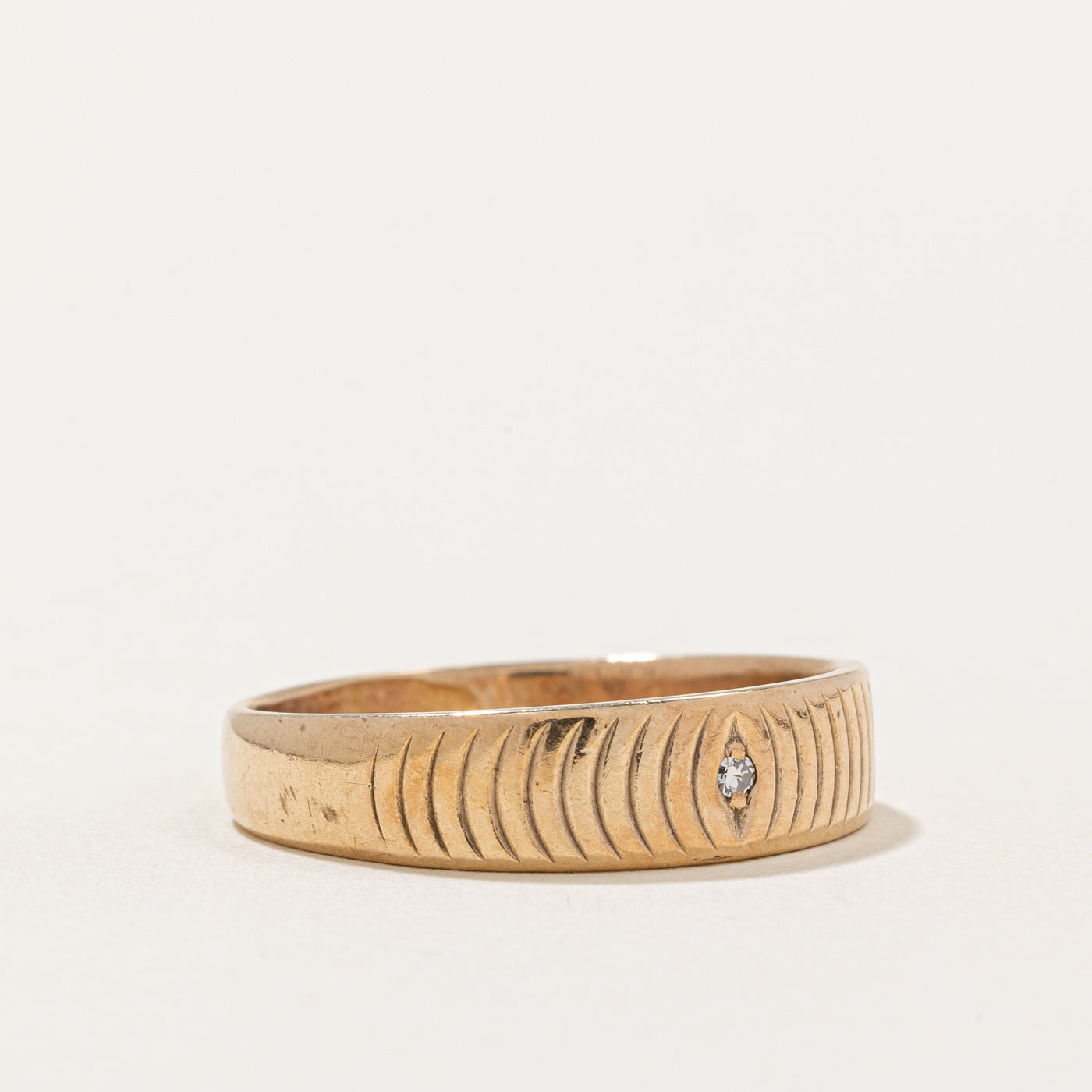 Textured Diamond Band | 0.015ct | SZ 10.75 |
