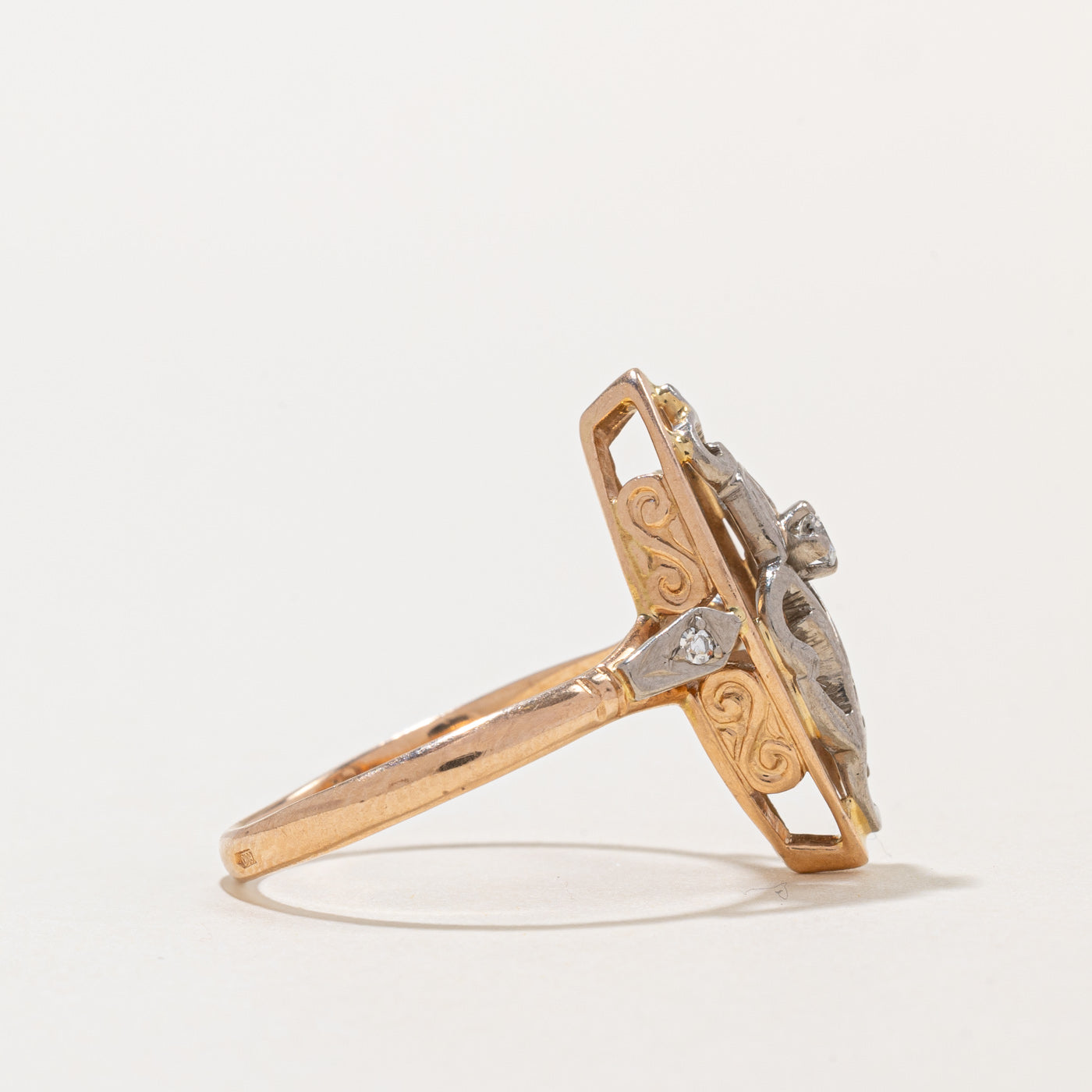 1986 Odessa Diamond Navette Ring | 0.09ctw | SZ 8.25 |