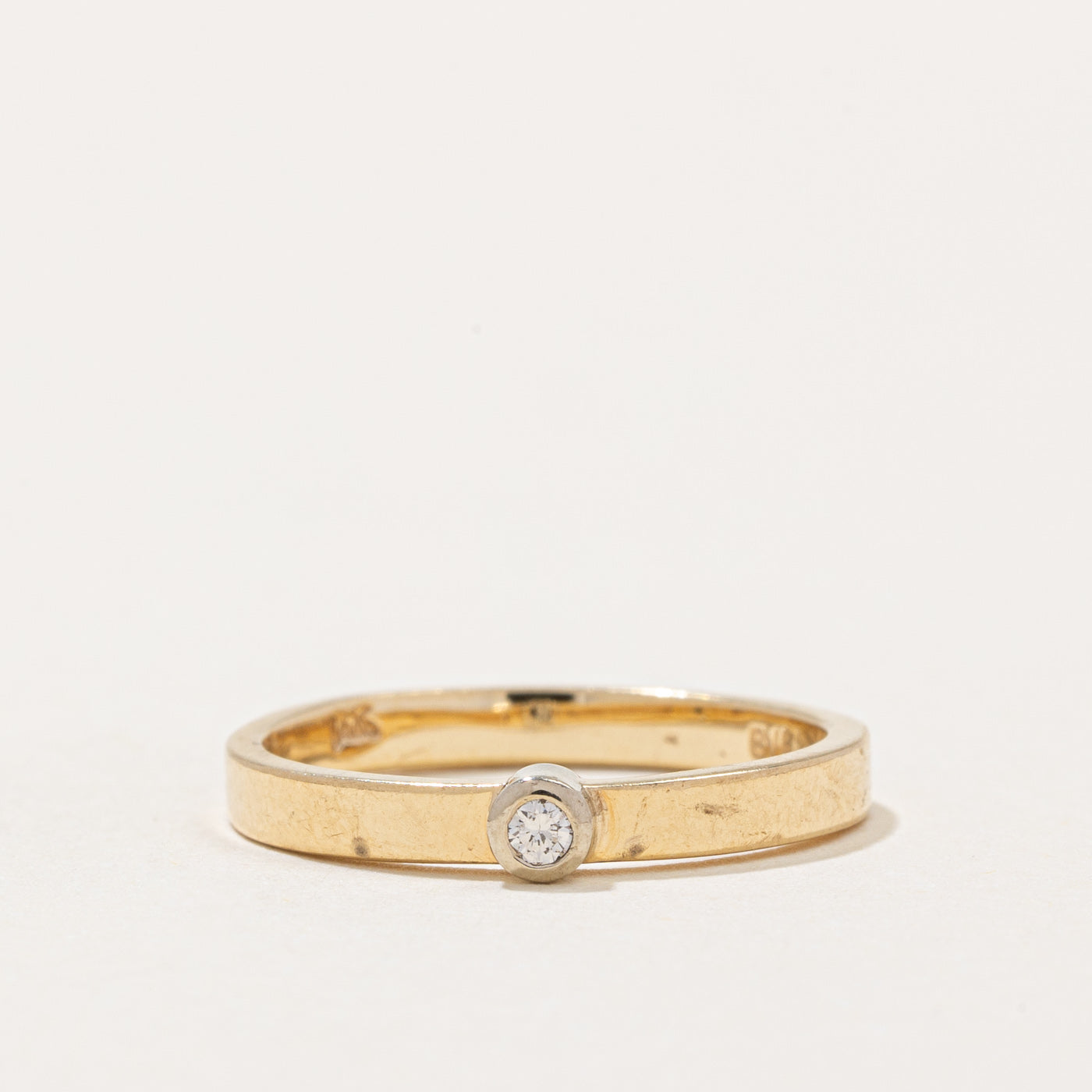 Bezel Set Diamond Ring | 0.03ct | SZ 6 |