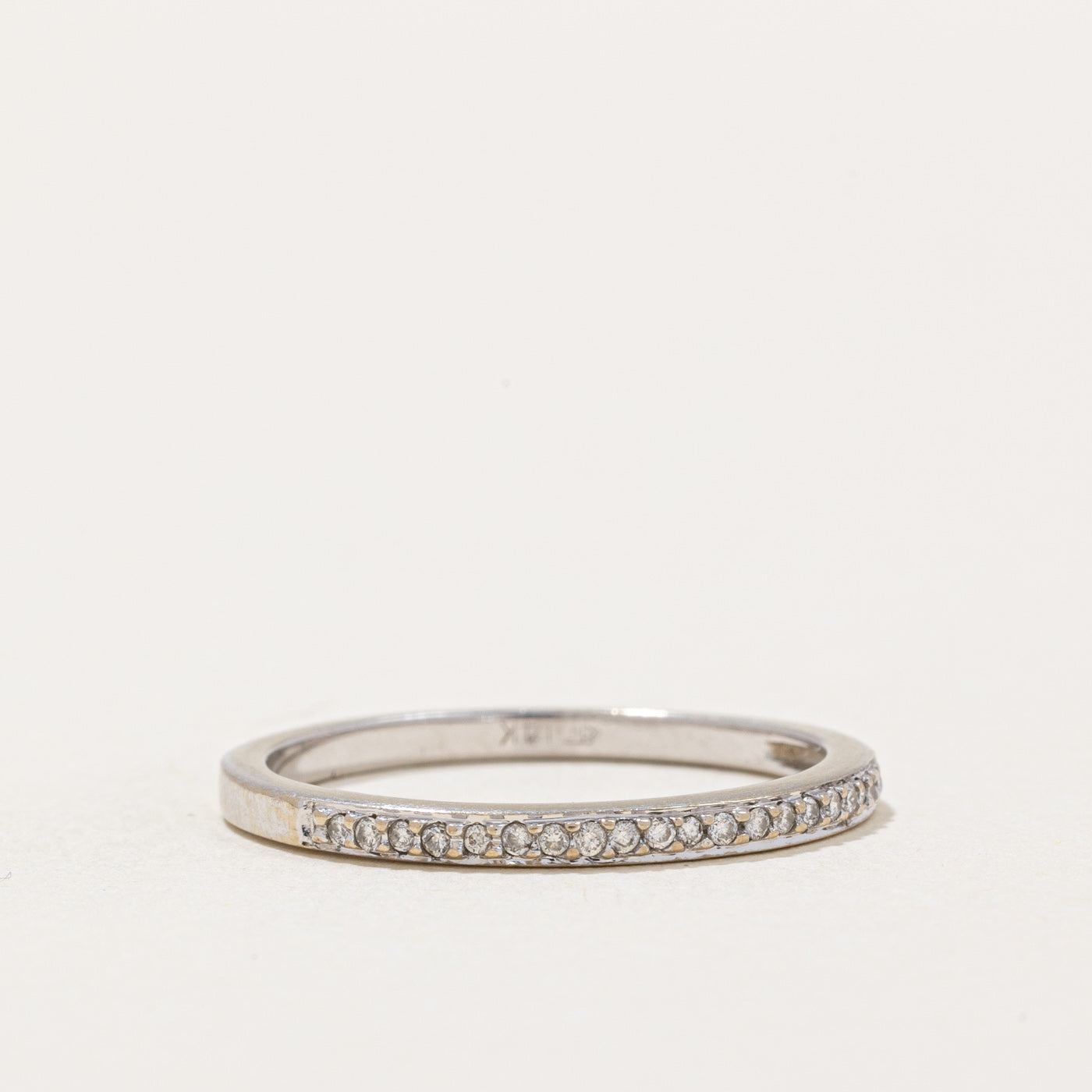 Alliance semi-éternité en diamants | 0,10 ct | Taille 7,75 |